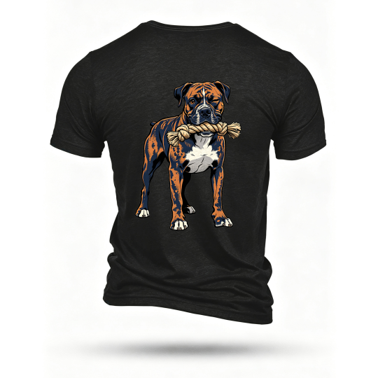 Black T-shirt, back print