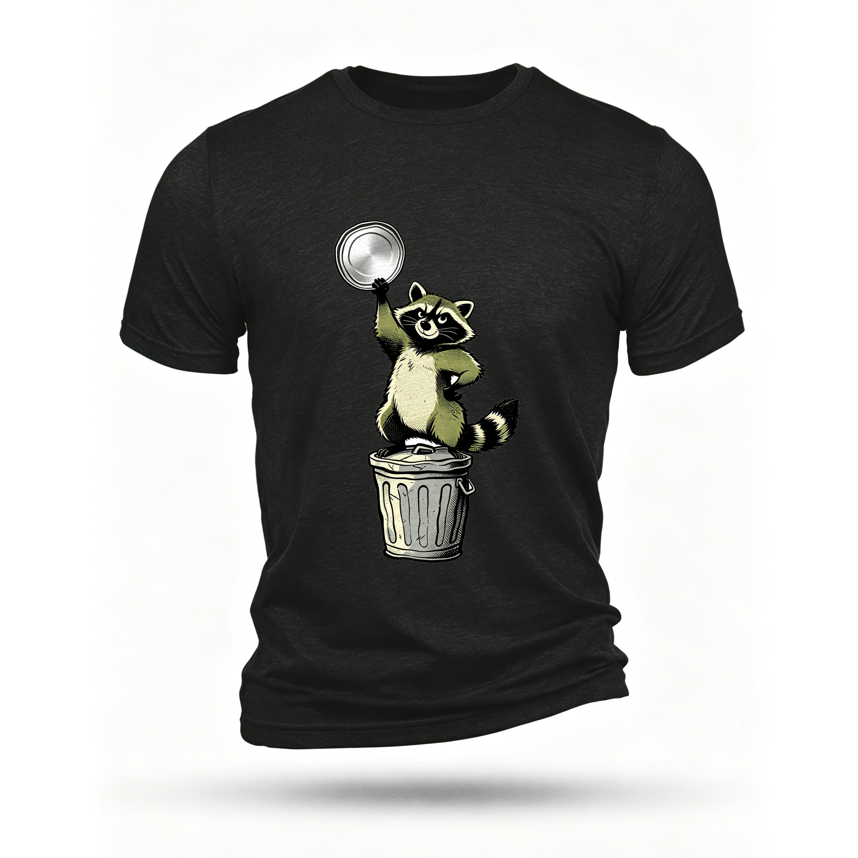 Black T-shirt, front print
