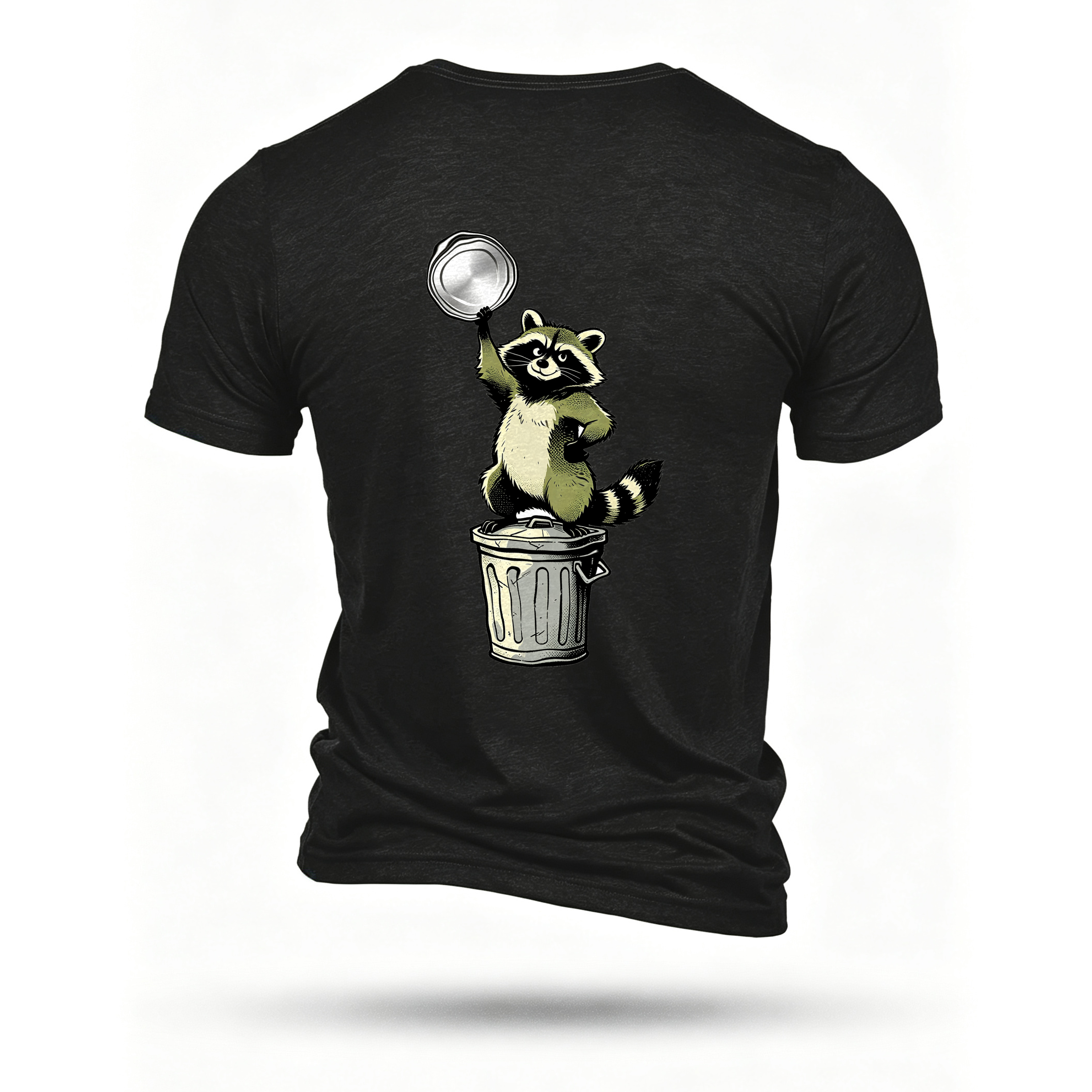 Black T-shirt, back print