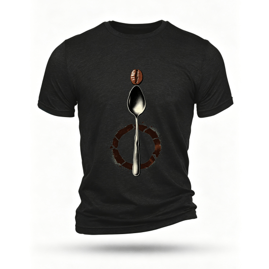 Black T-shirt, front print