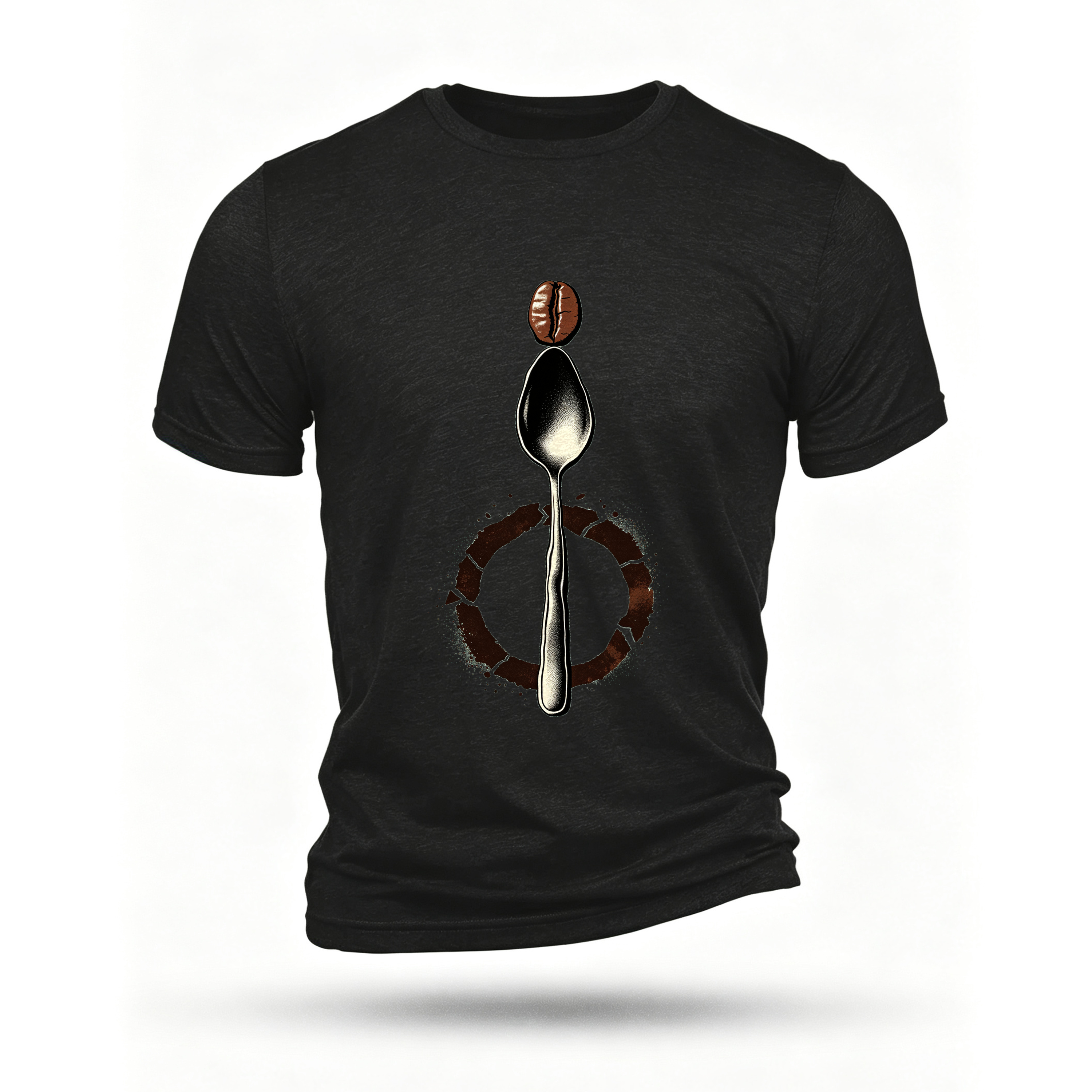 Black T-shirt, front print