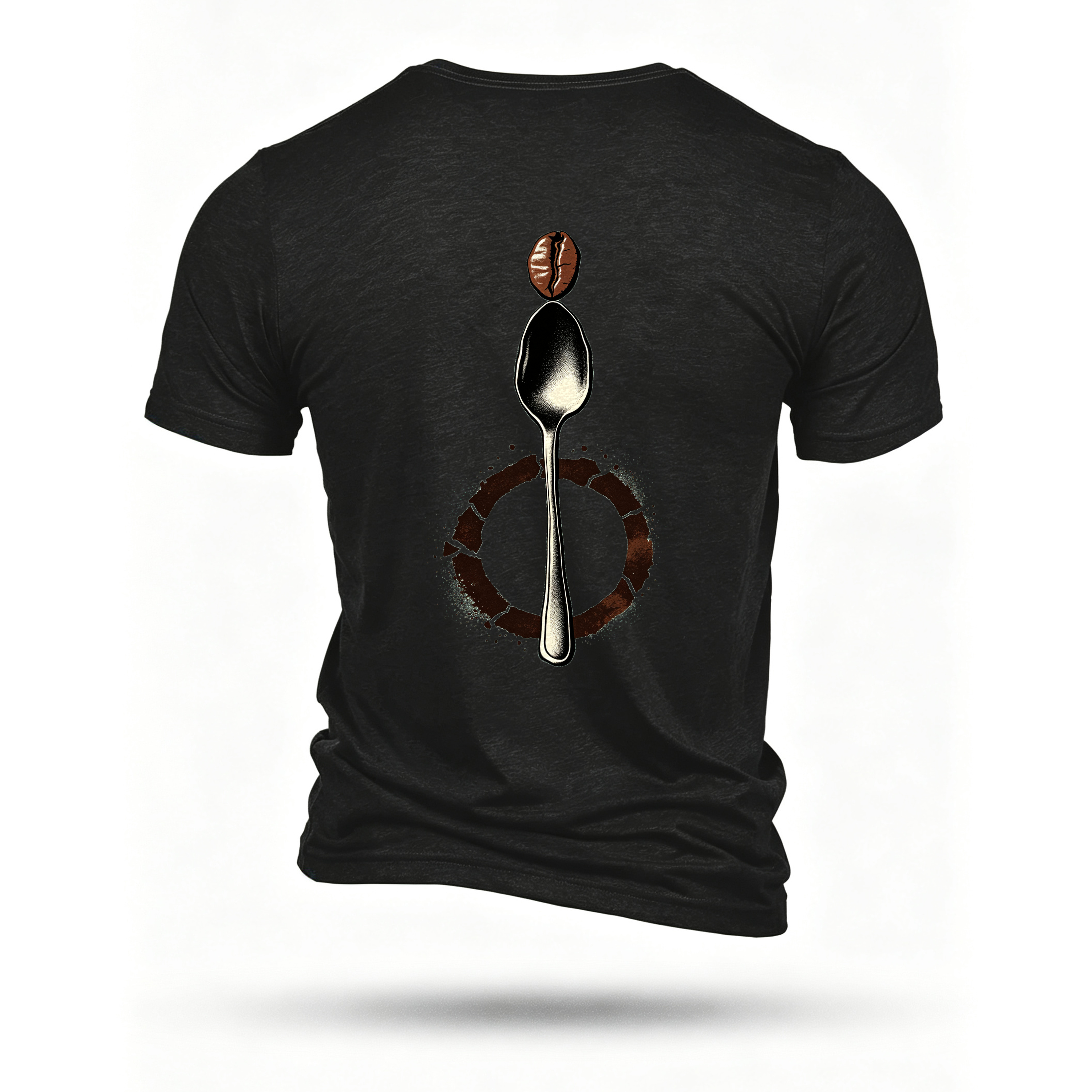 Black T-shirt, back print