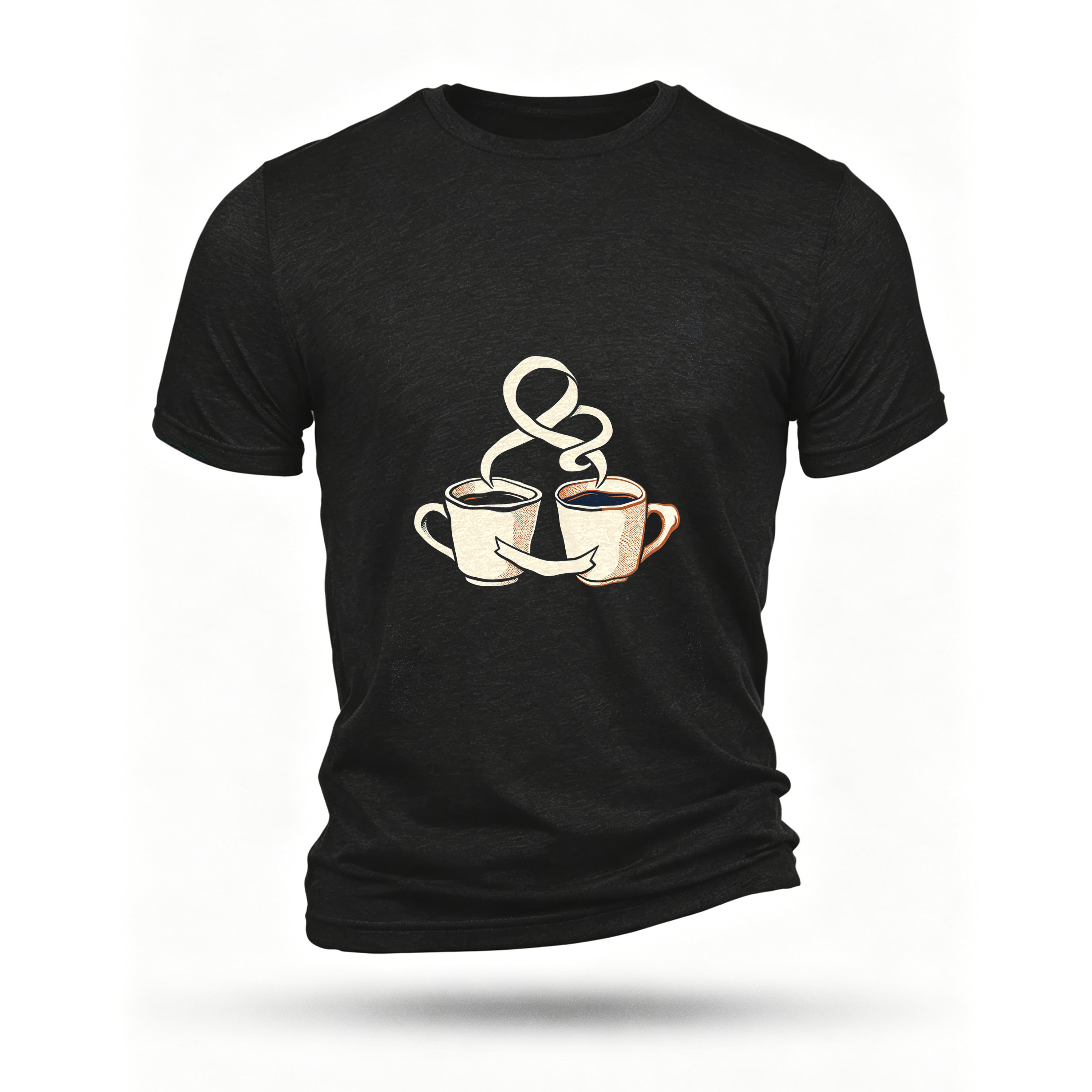 Black T-shirt, front print