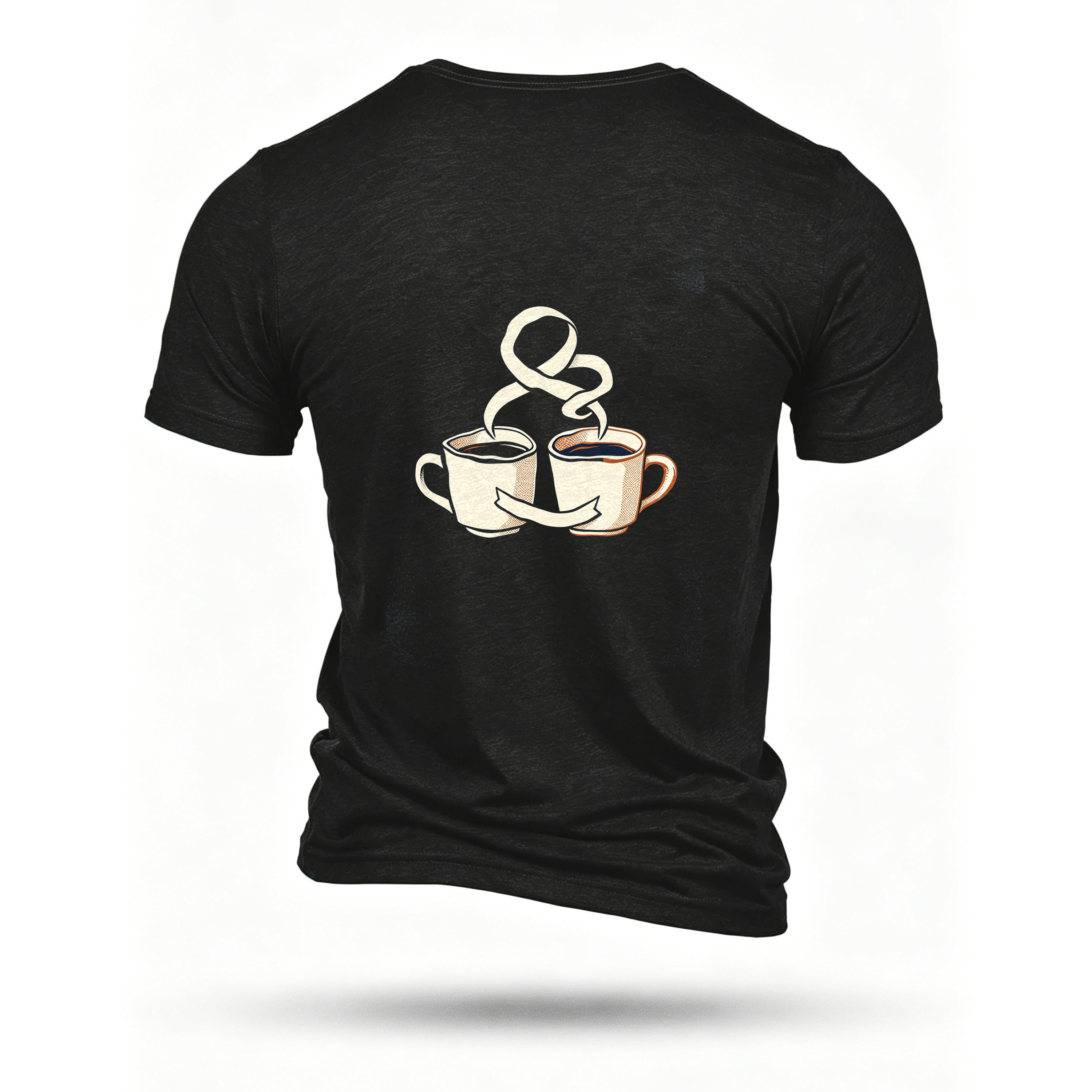 Black T-shirt, back print
