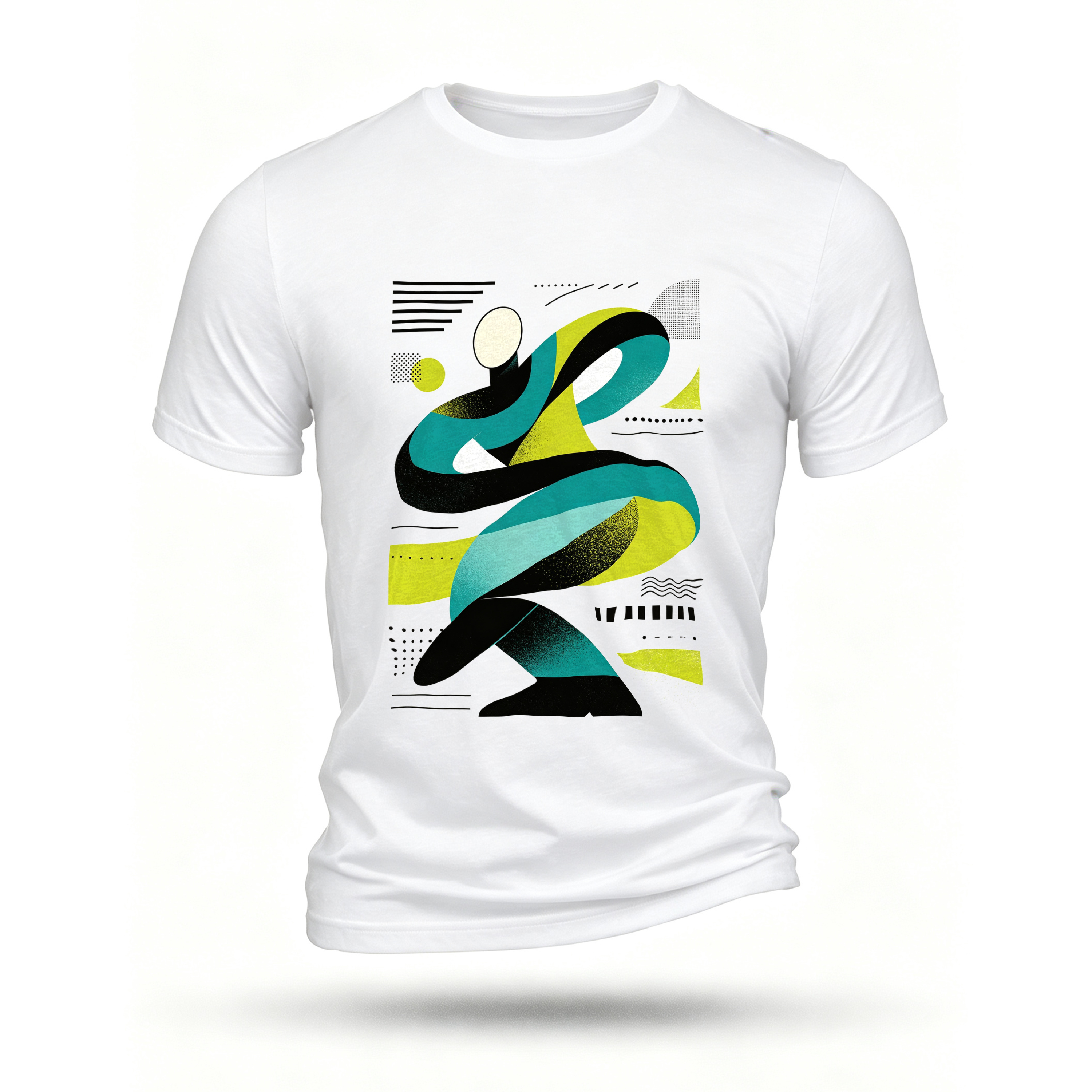 White T-shirt, front print