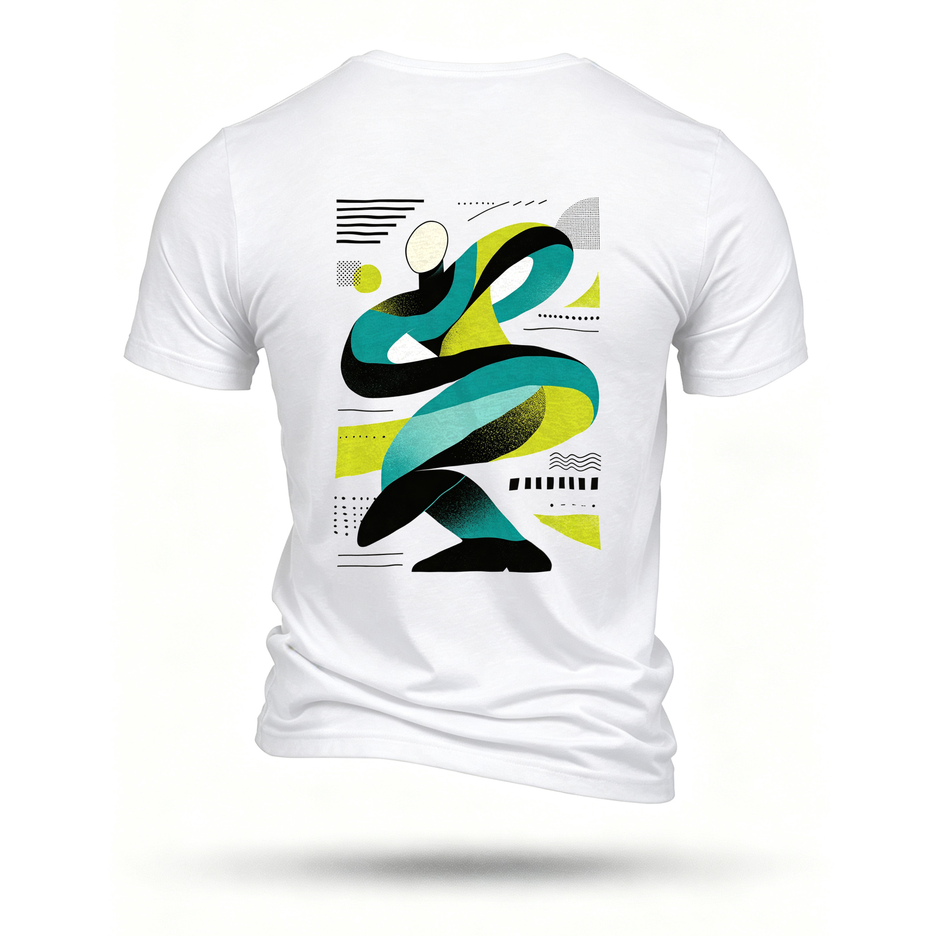 White T-shirt, back print