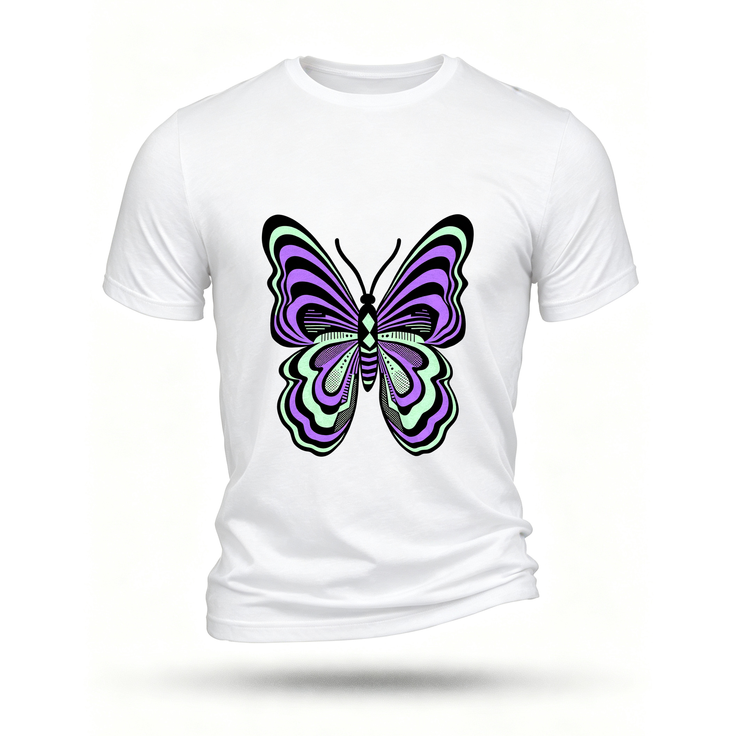 White T-shirt, front print