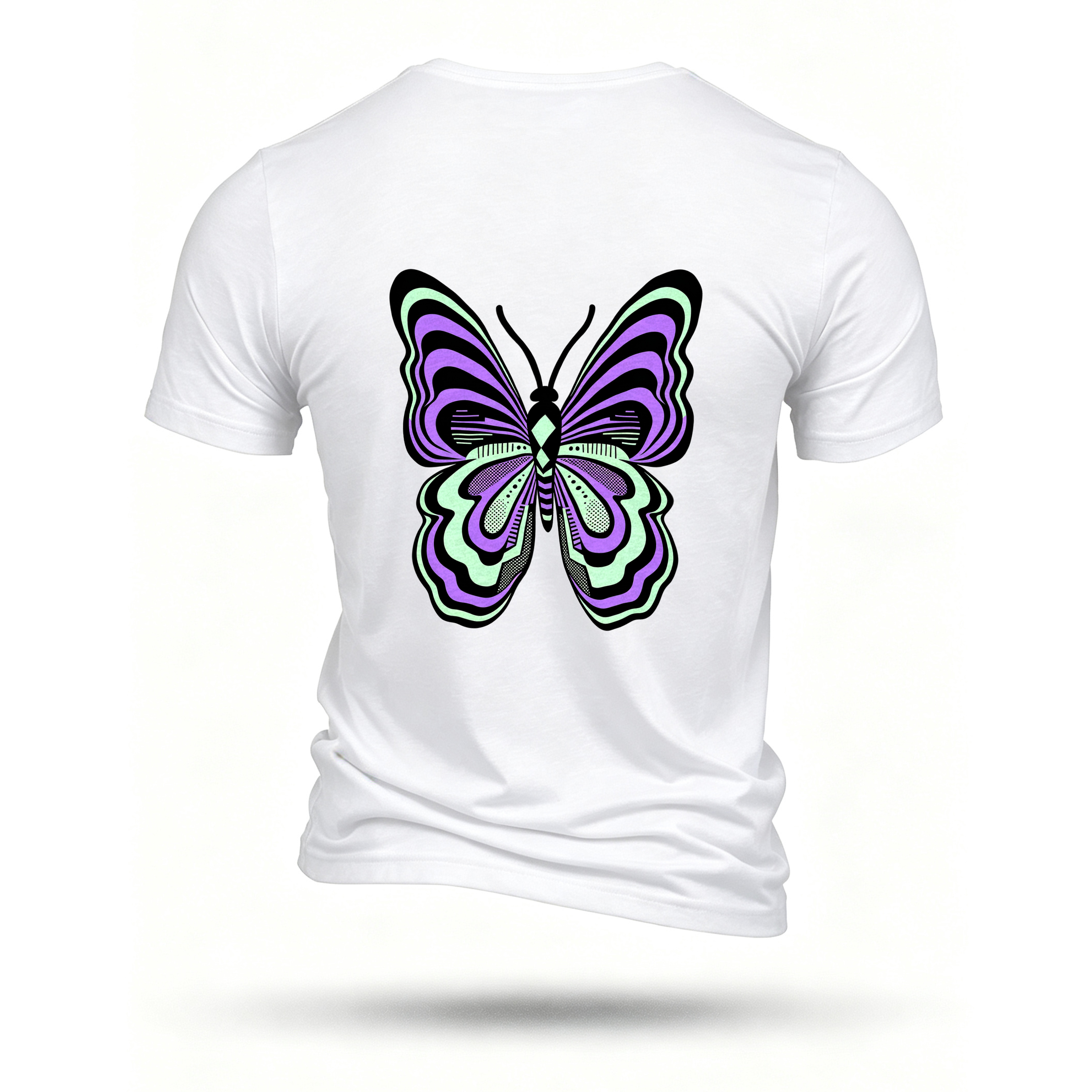 White T-shirt, back print