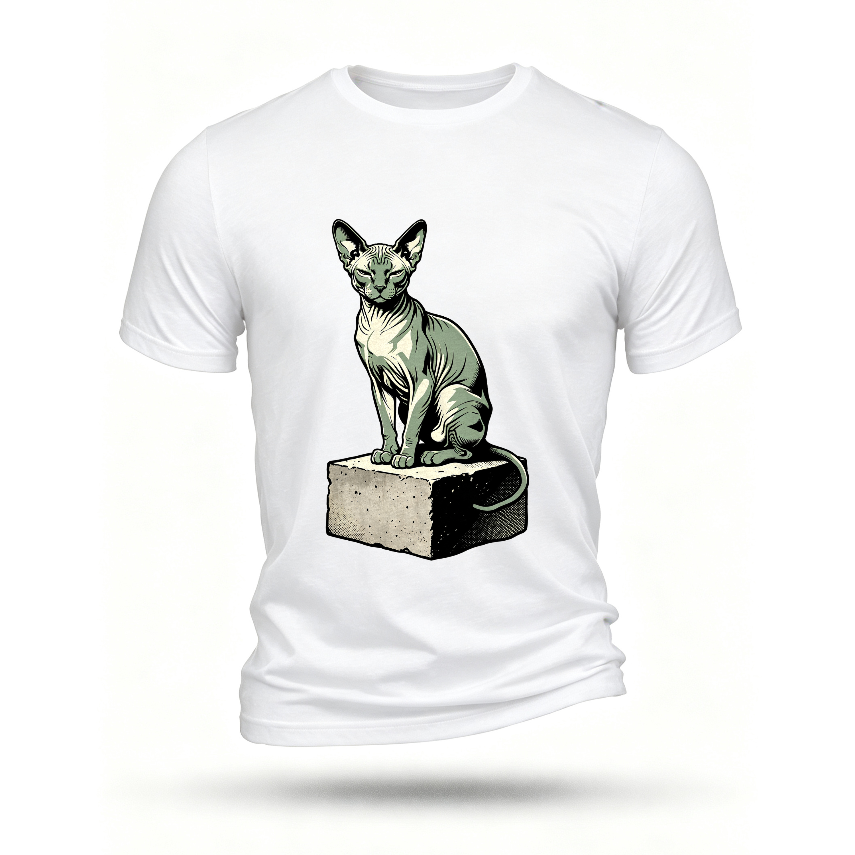 White T-shirt, front print