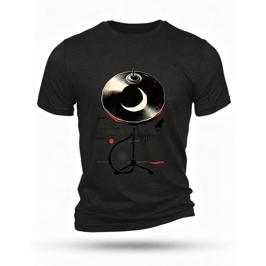 Black T-shirt, front print