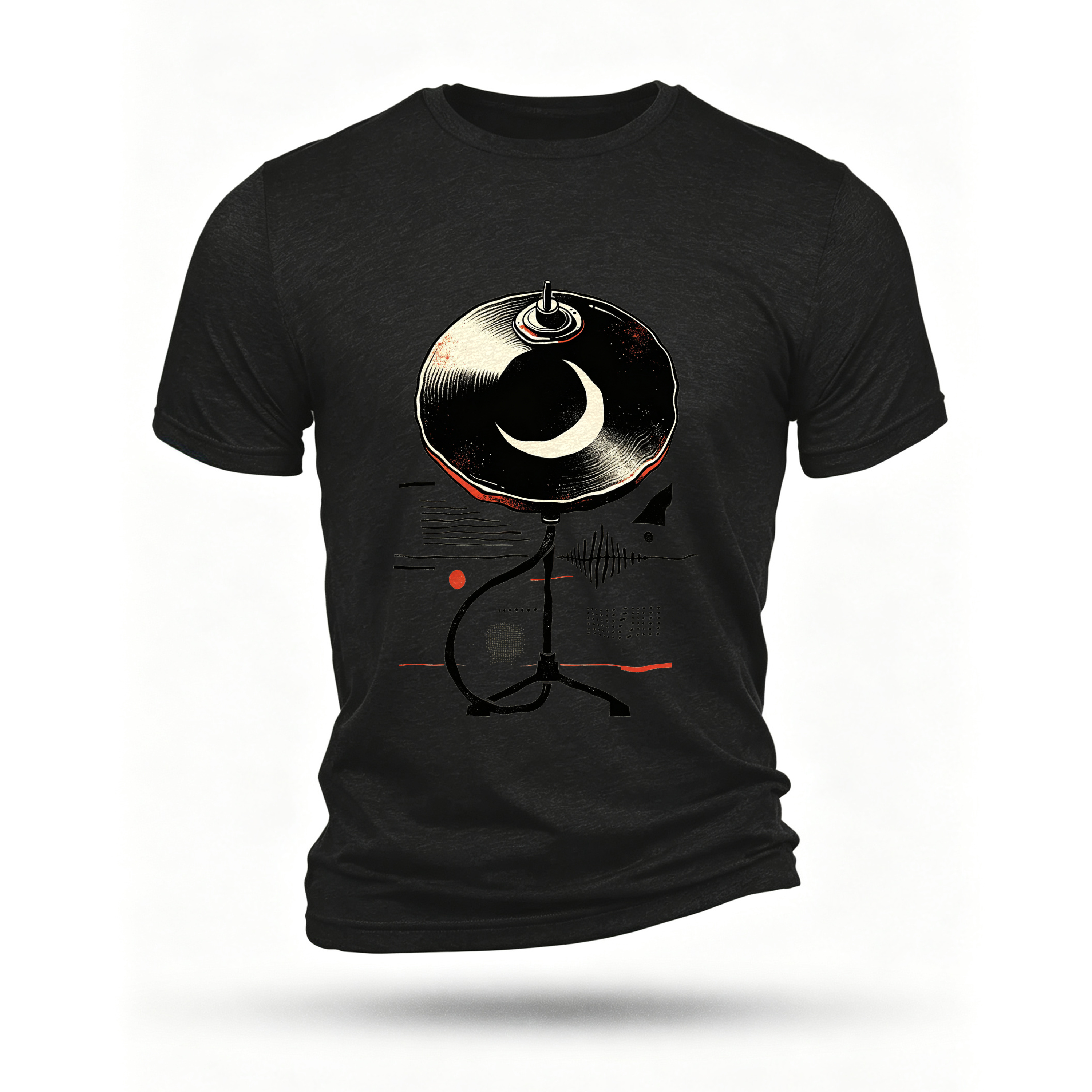 Black T-shirt, front print