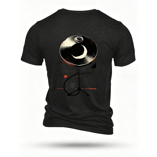 Black T-shirt, back print