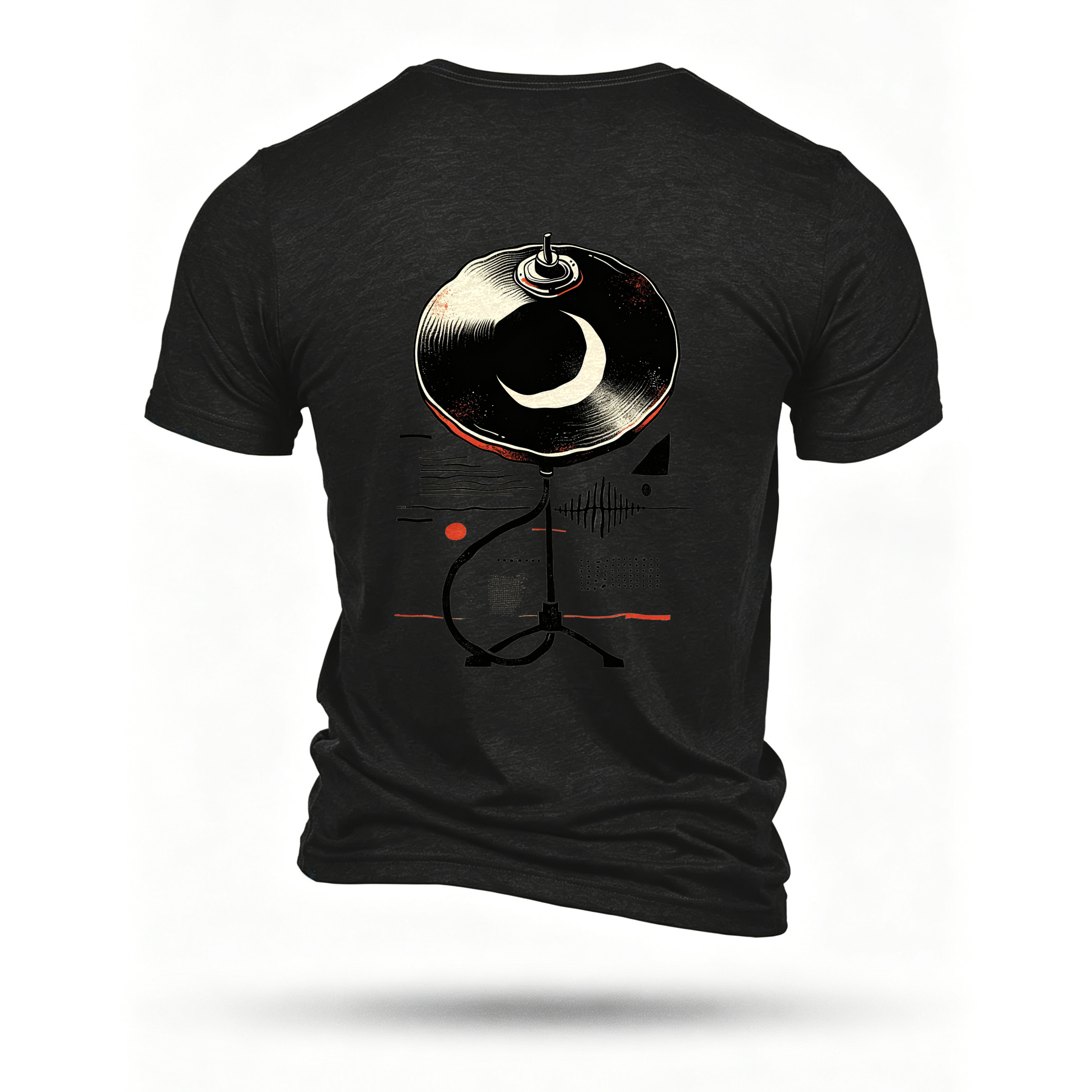 Black T-shirt, back print
