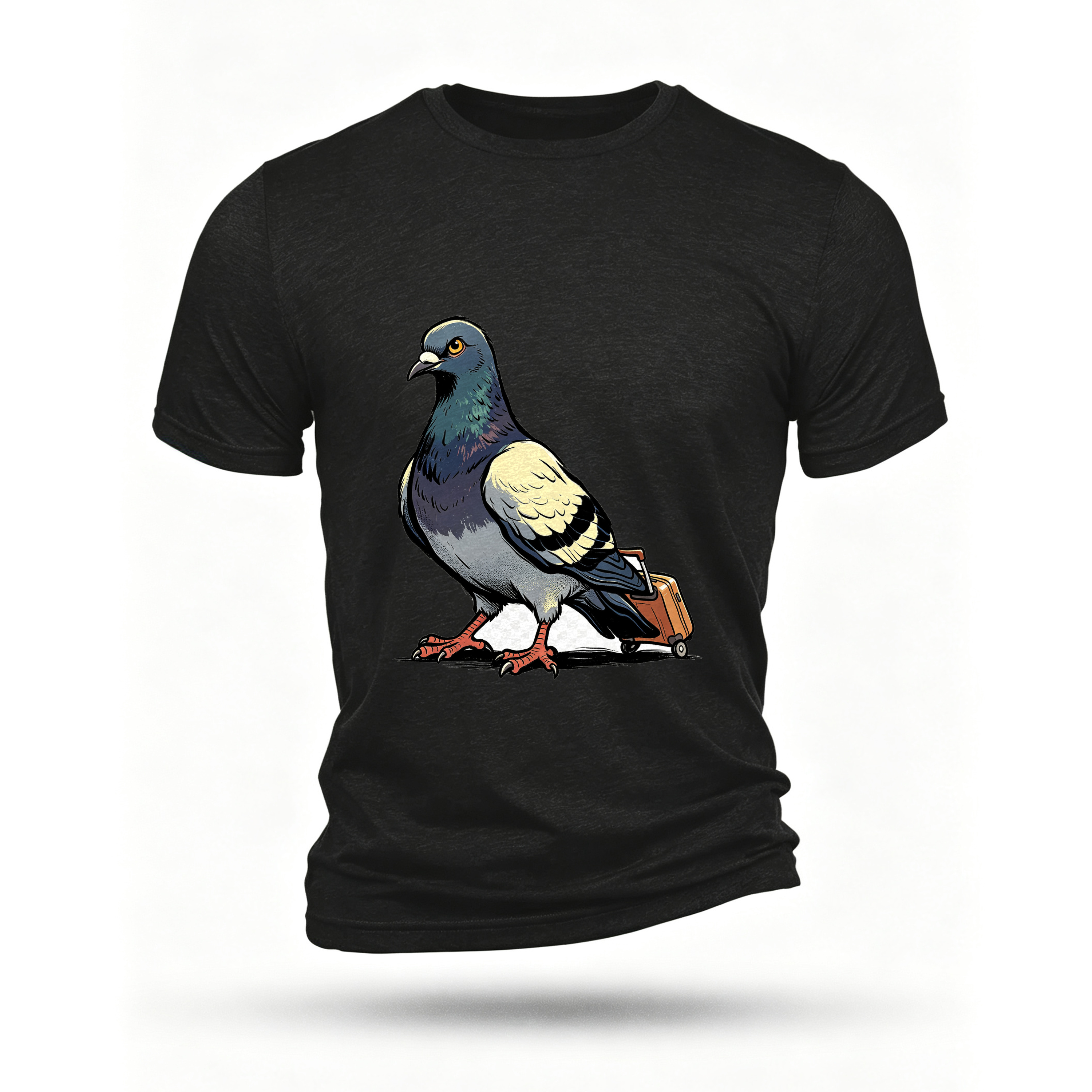 Black T-shirt, front print