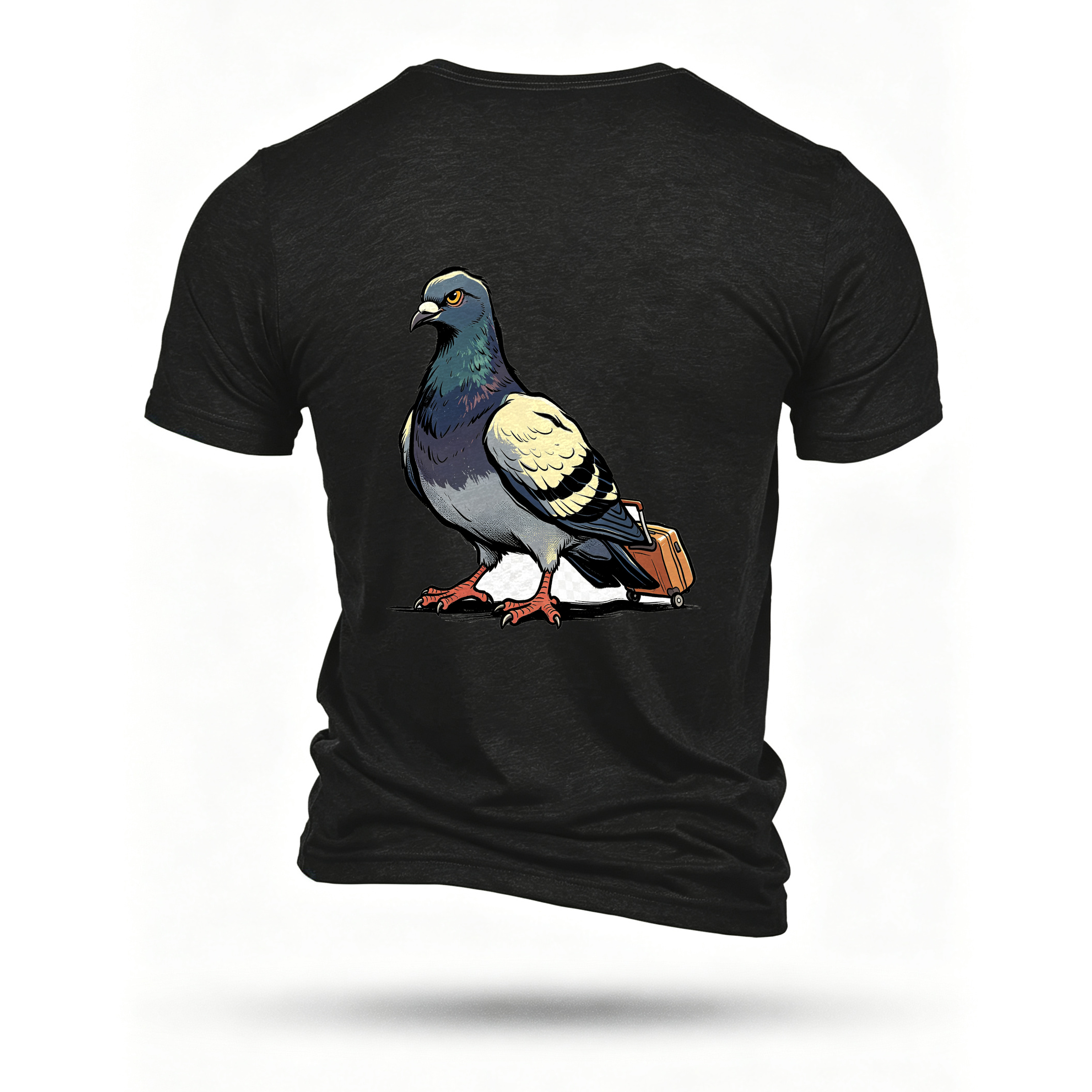Black T-shirt, back print