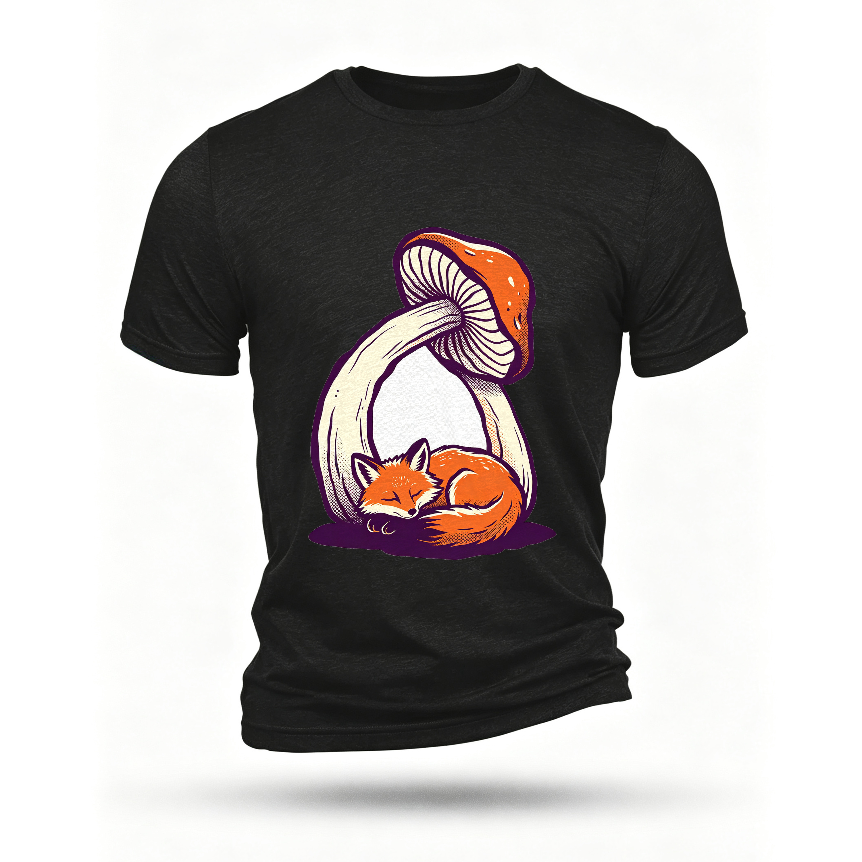 Black T-shirt, front print