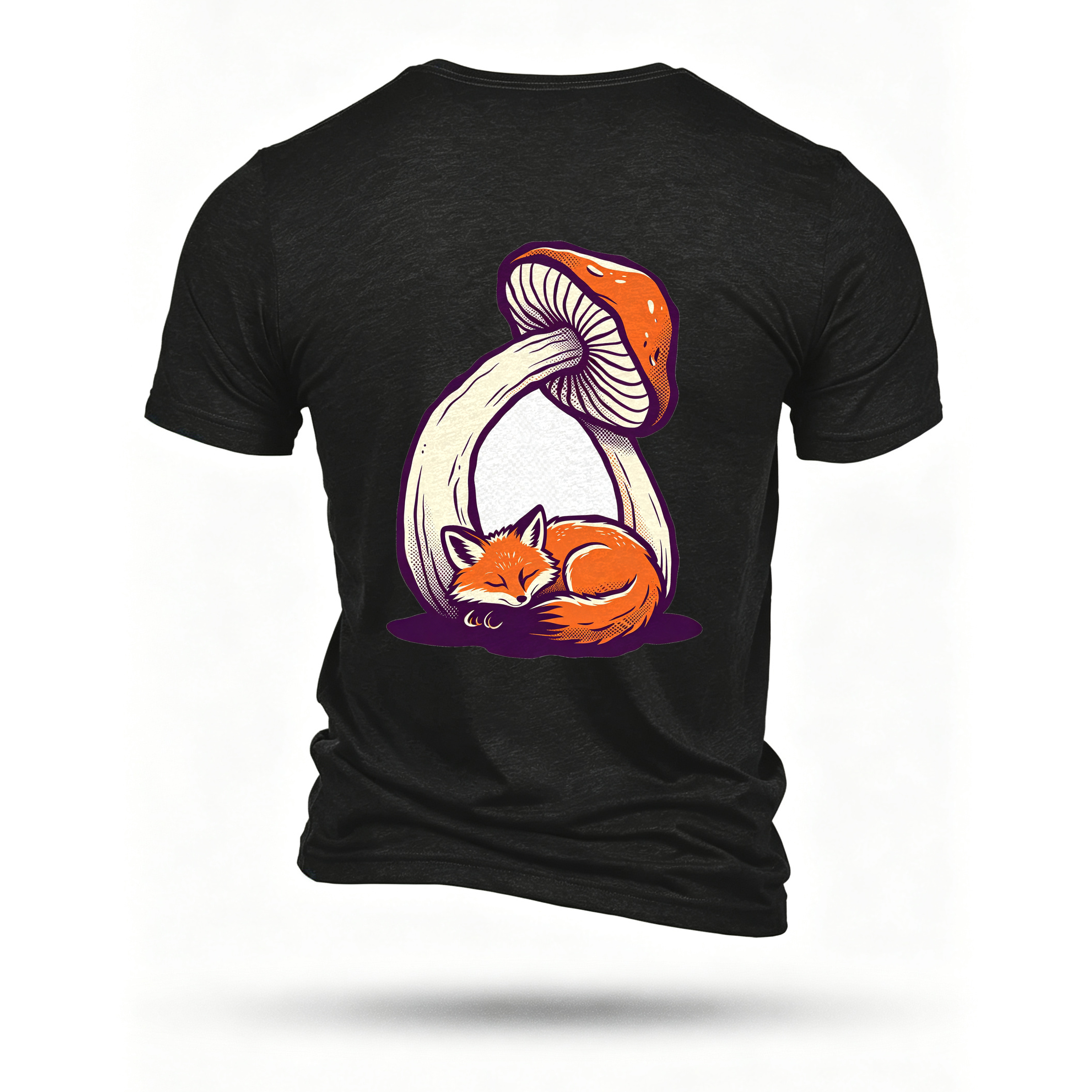Black T-shirt, back print
