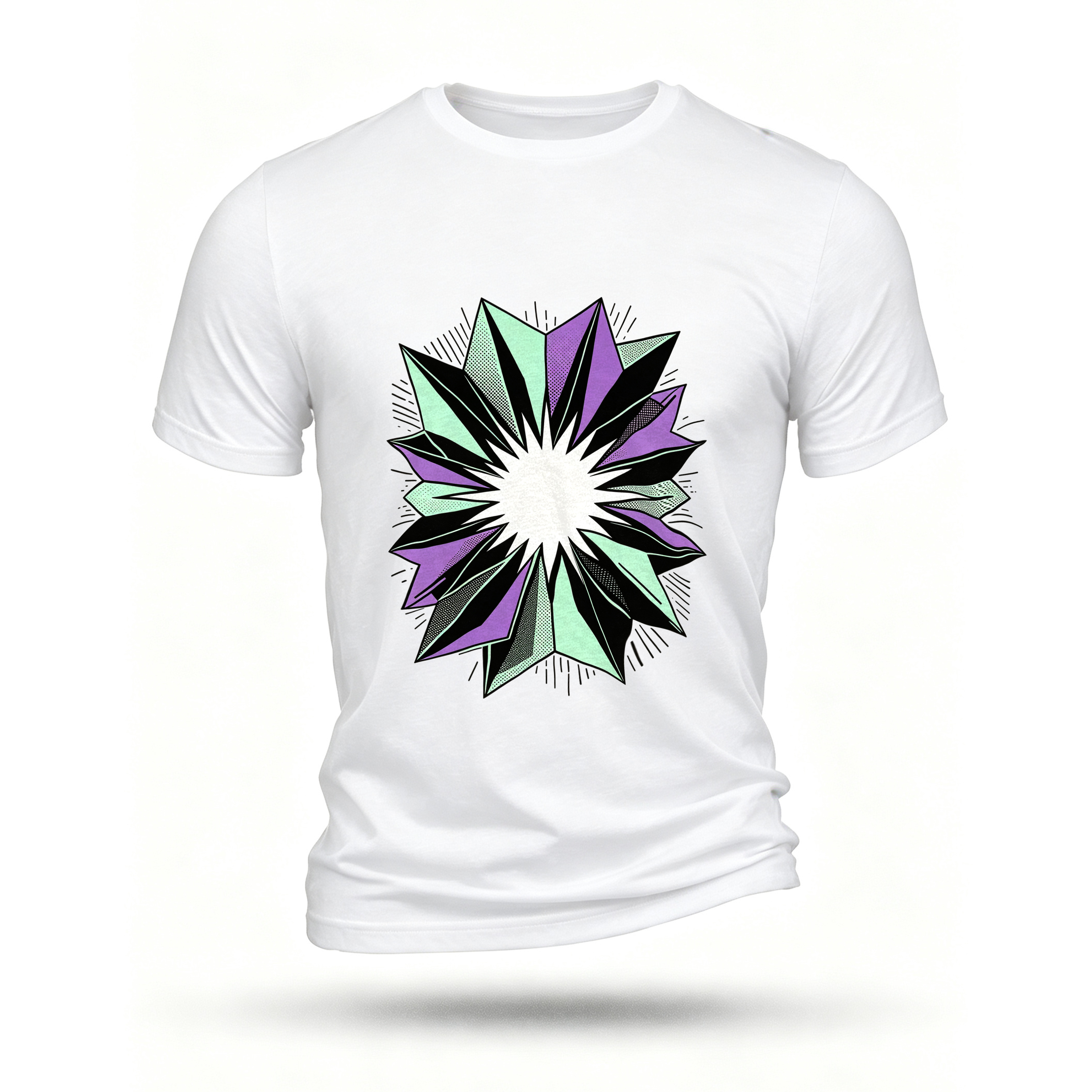 White T-shirt, front print