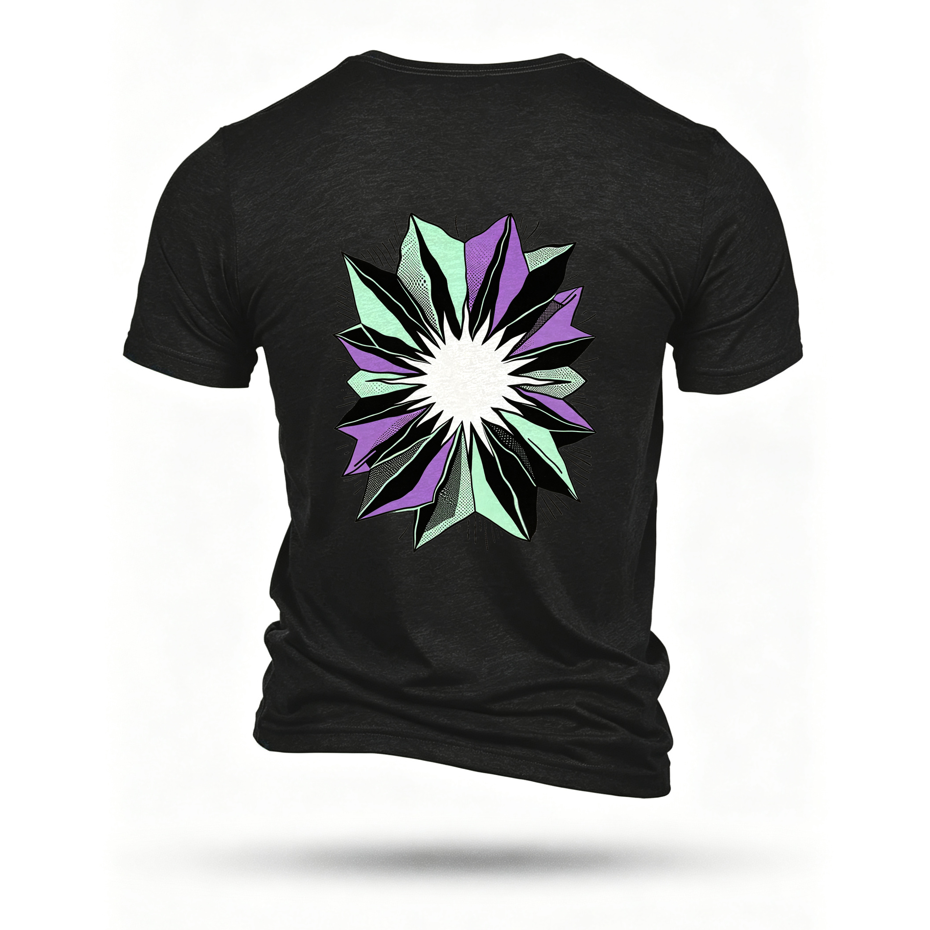 Black T-shirt, back print