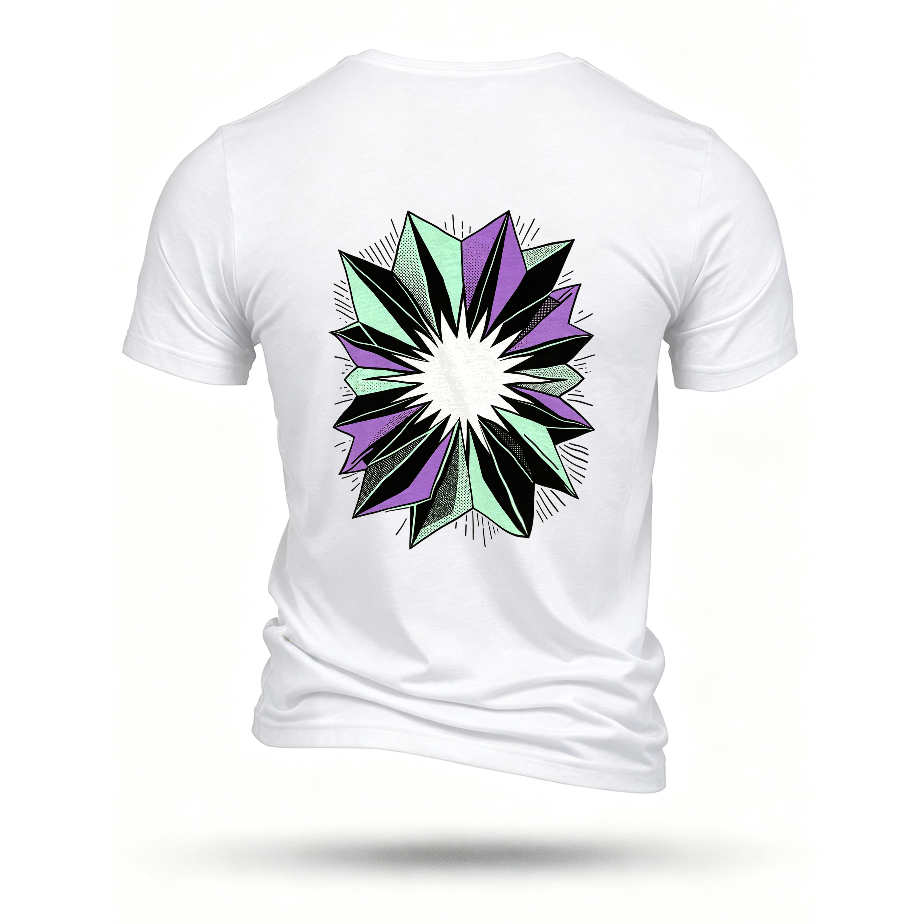 White T-shirt, back print