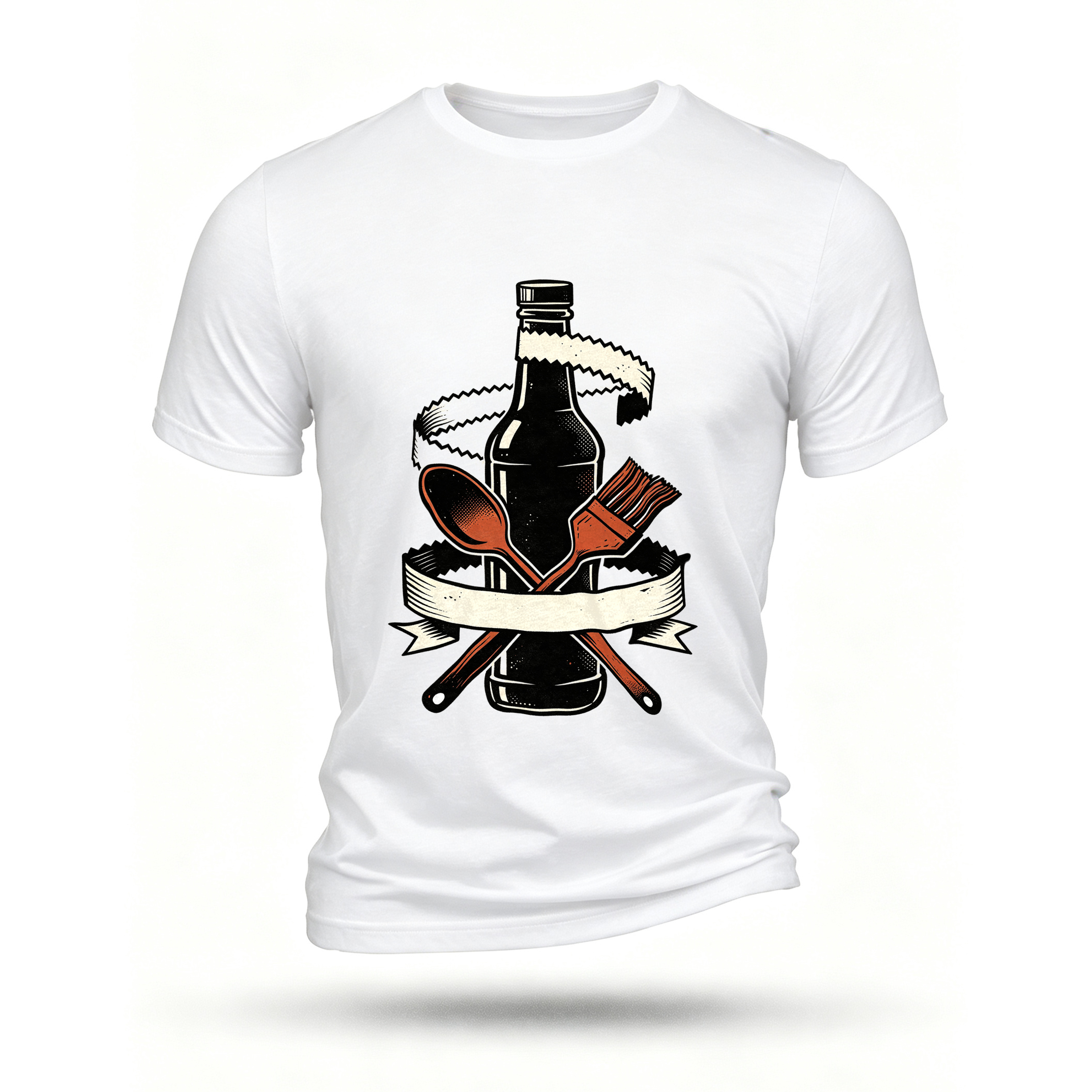 White T-shirt, front print