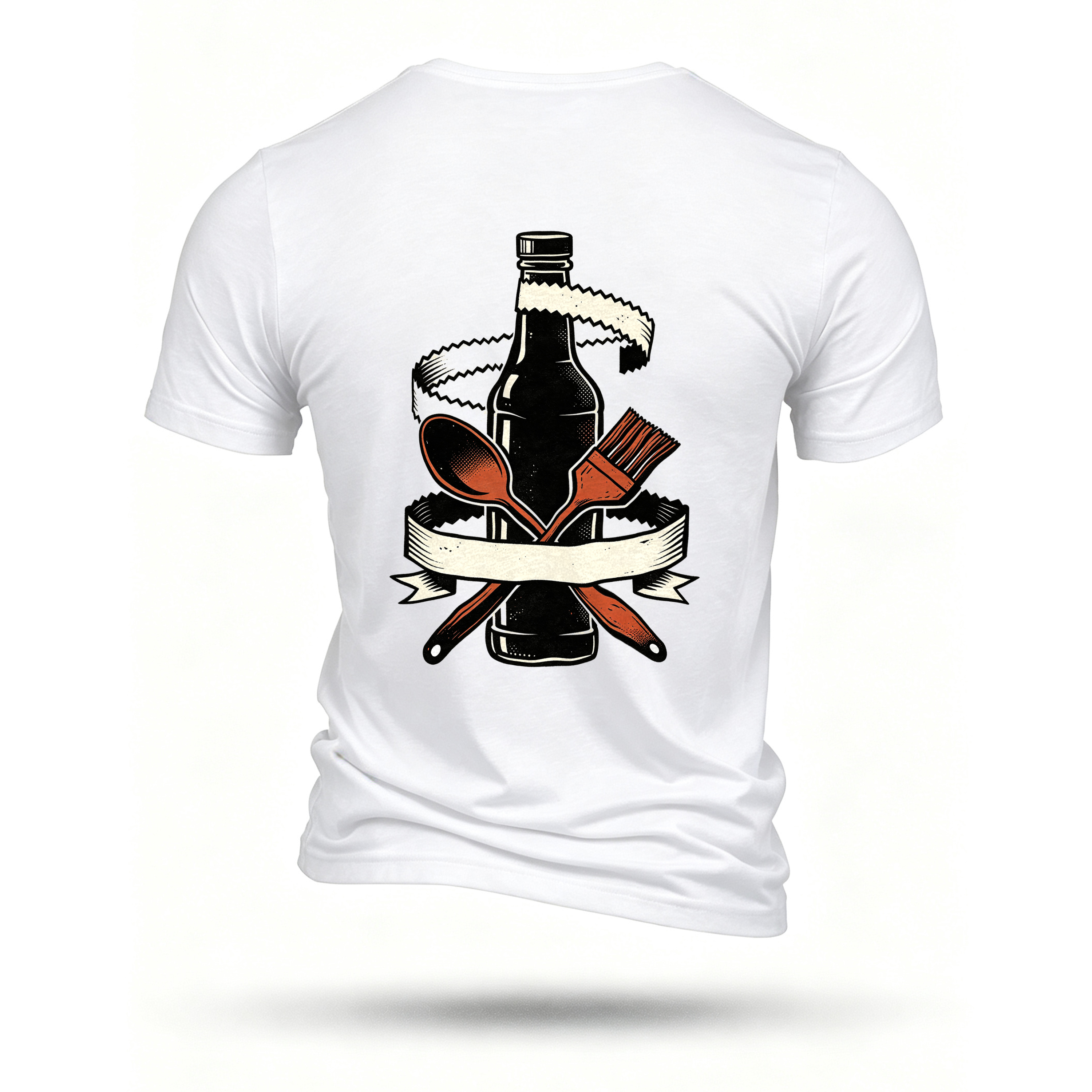 White T-shirt, back print