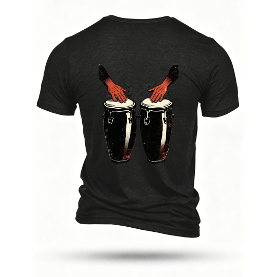 Black T-shirt, back print