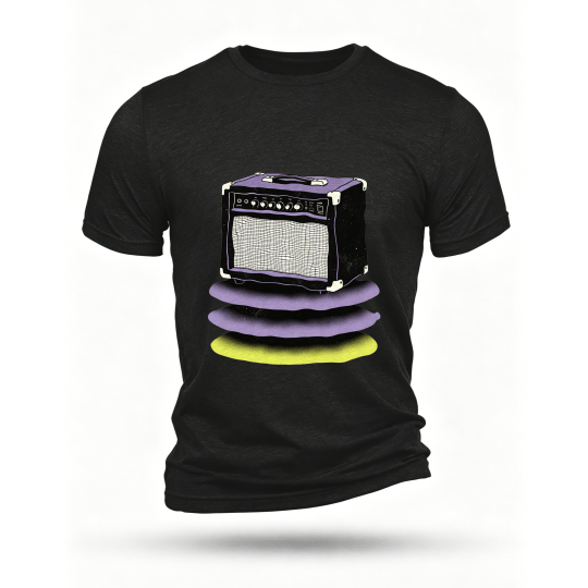Black T-shirt, front print