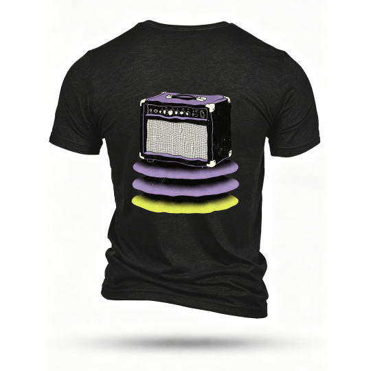 Black T-shirt, back print