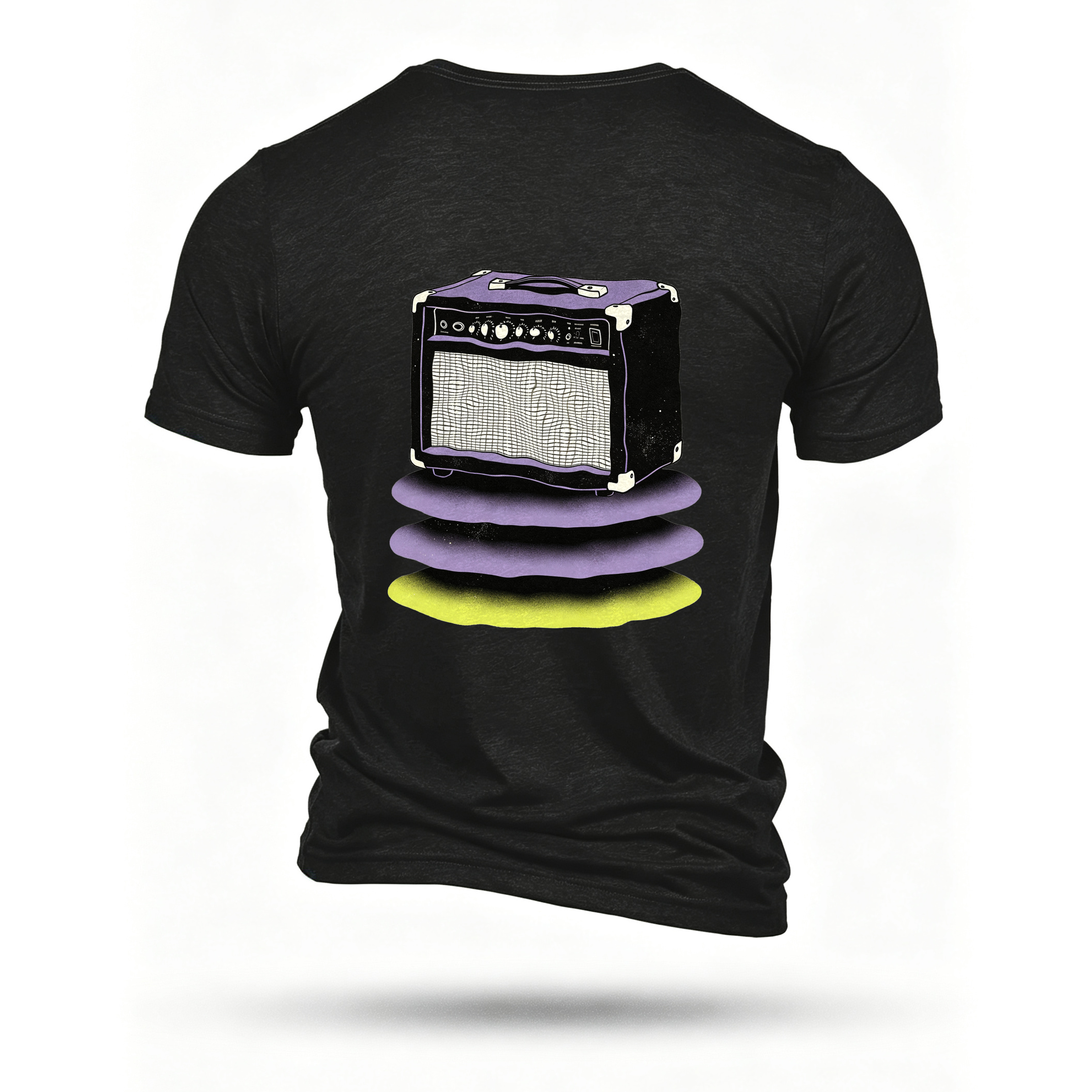 Black T-shirt, back print