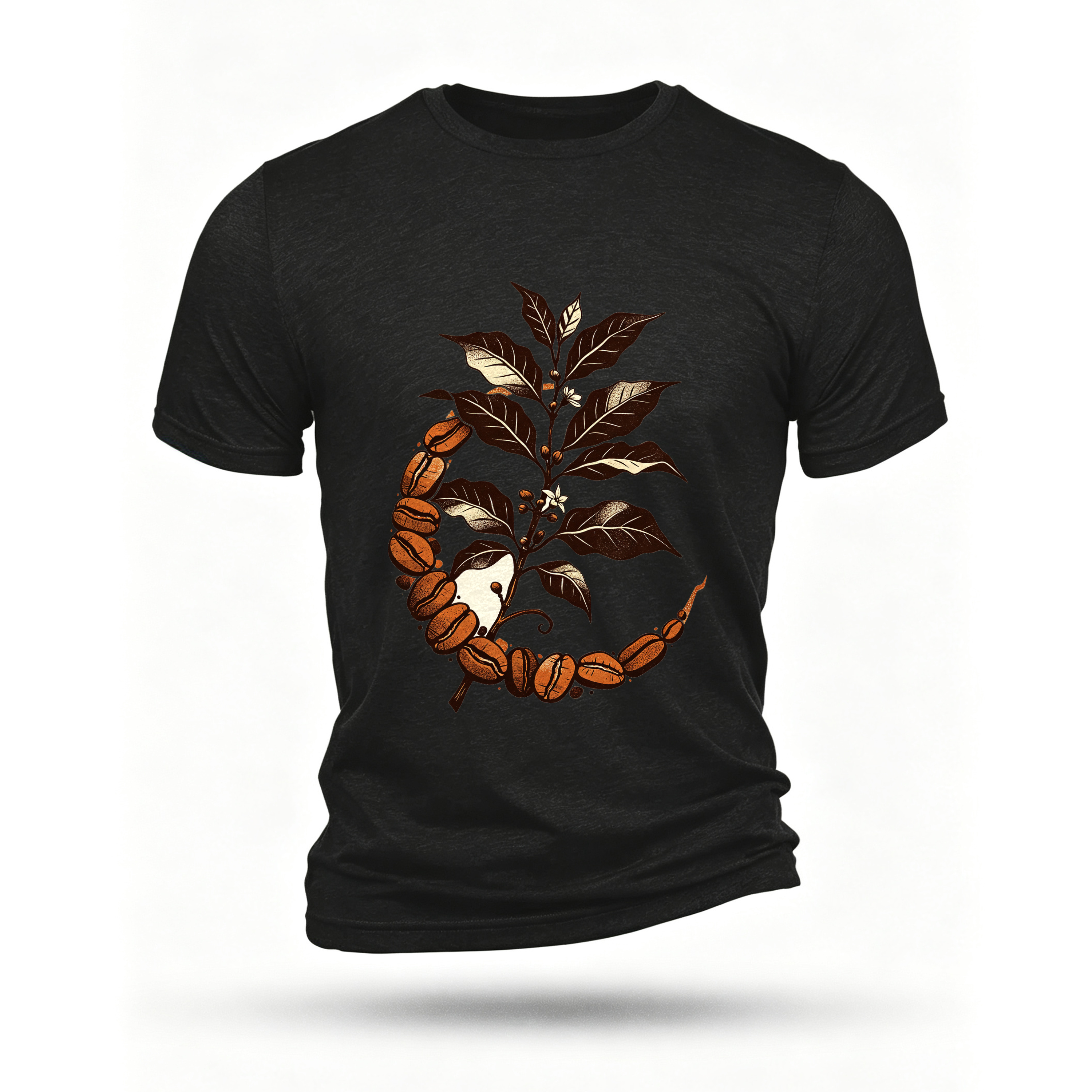 Black T-shirt, front print