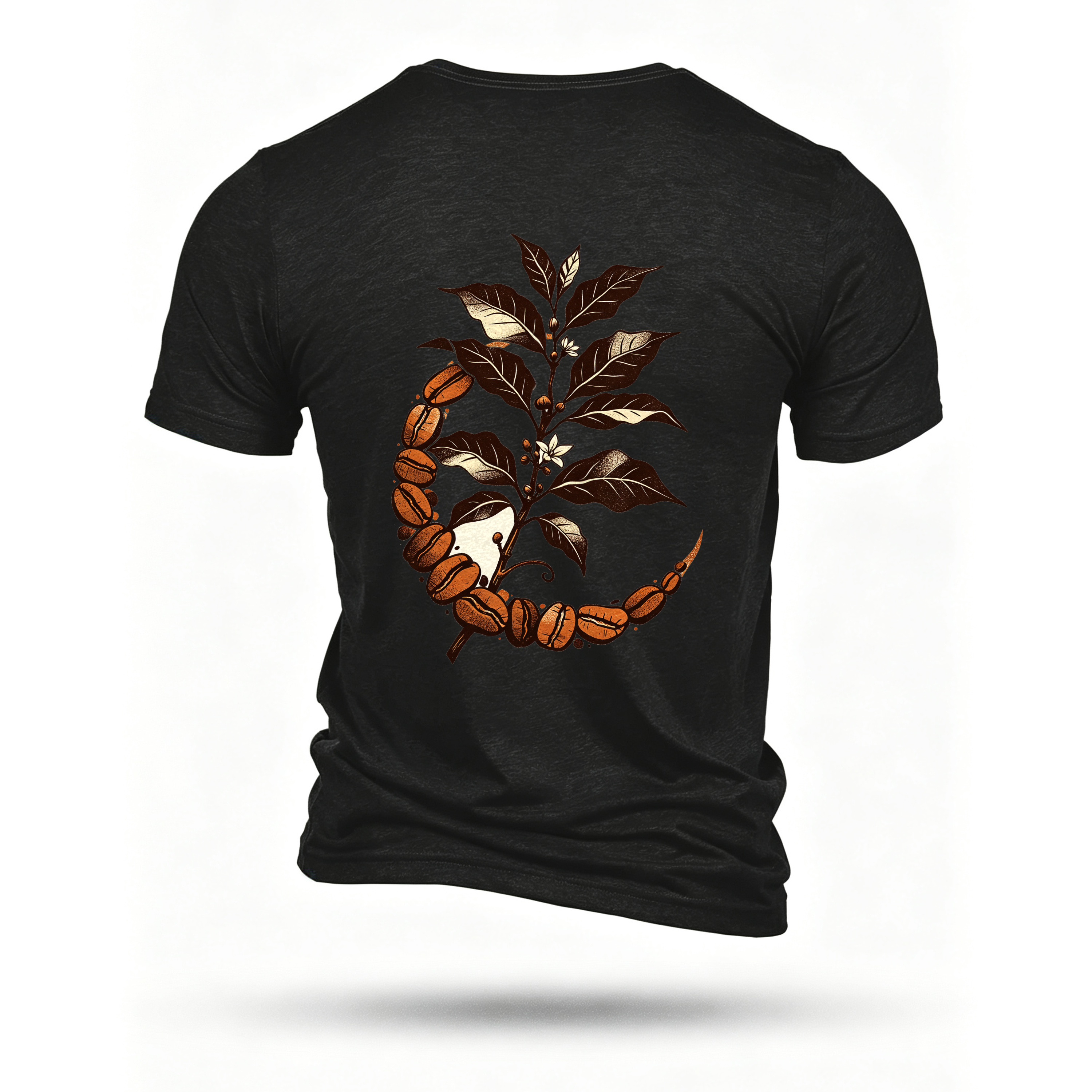 Black T-shirt, back print