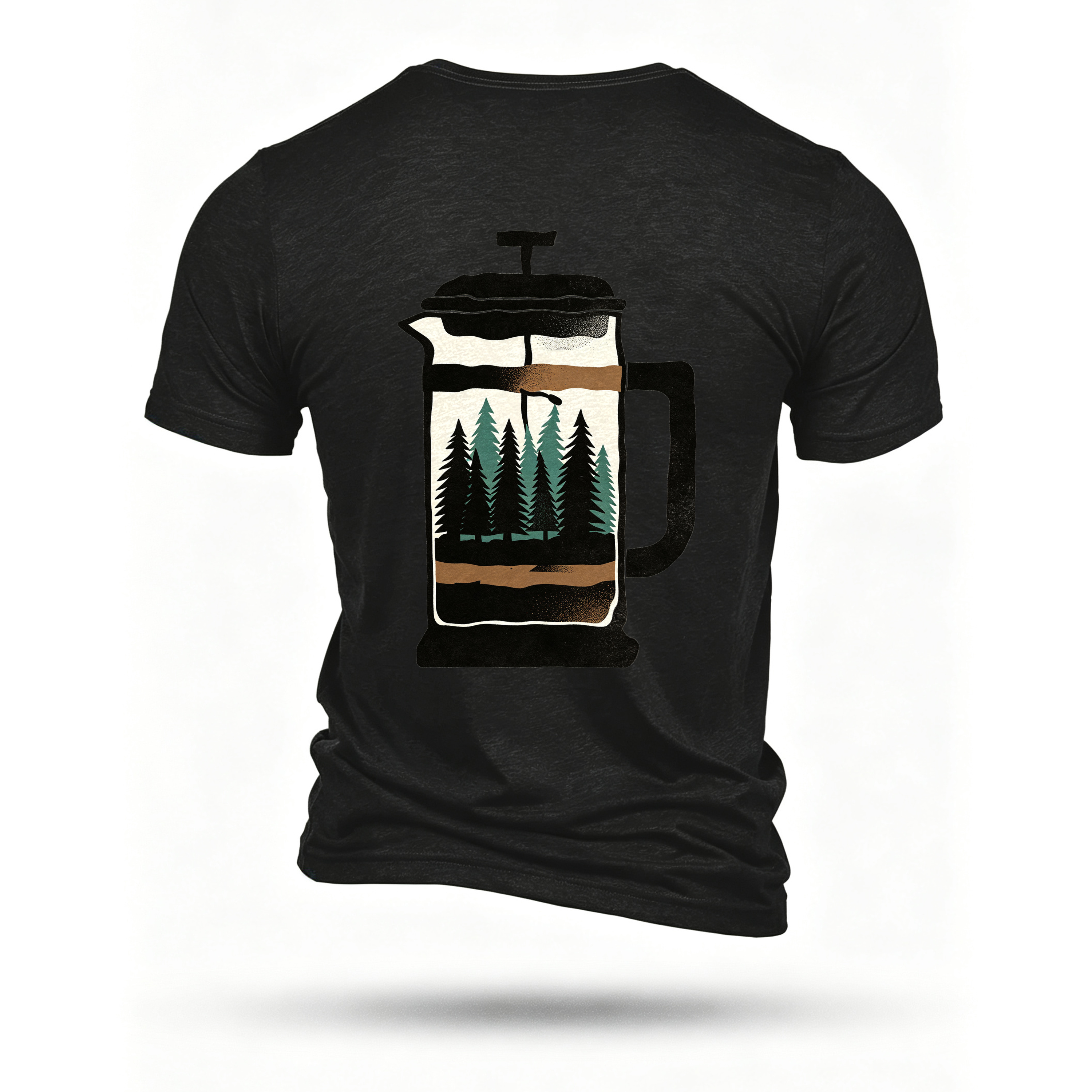 Black T-shirt, back print