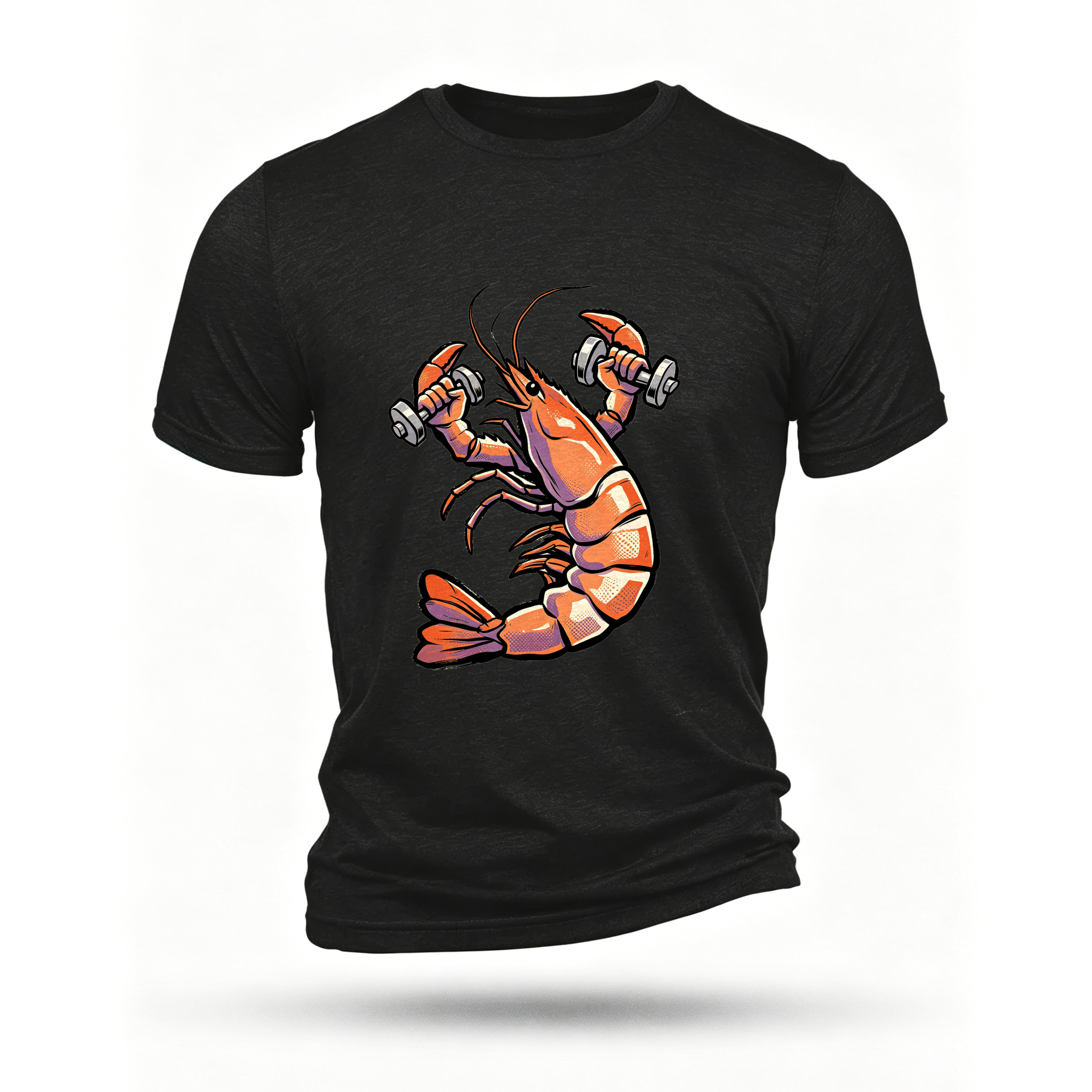 Black T-shirt, front print
