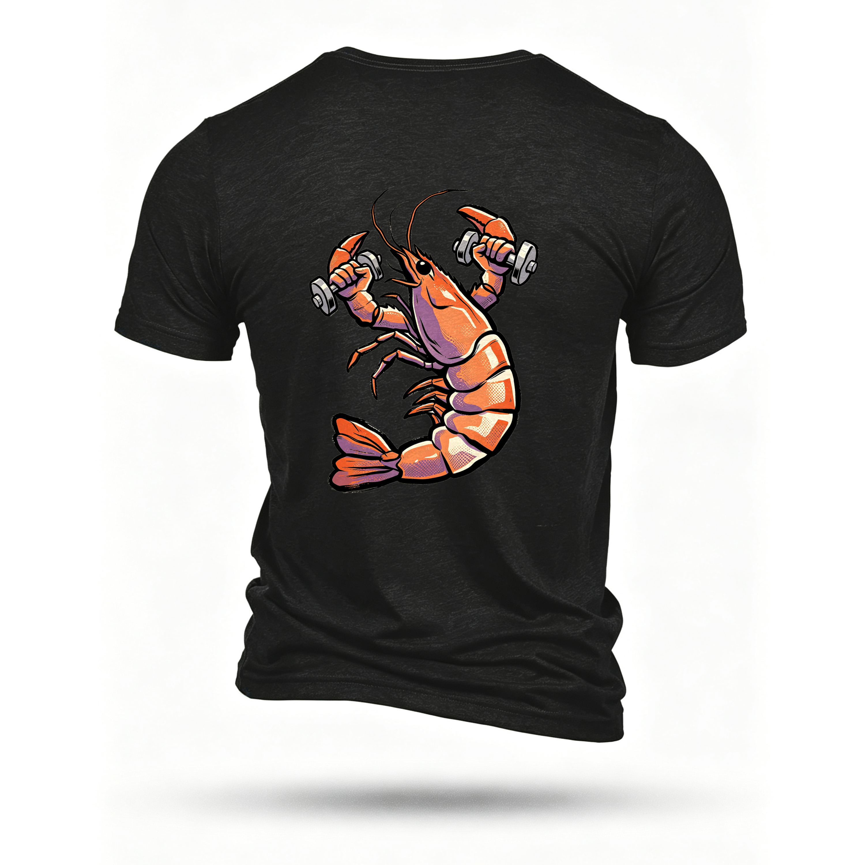 Black T-shirt, back print