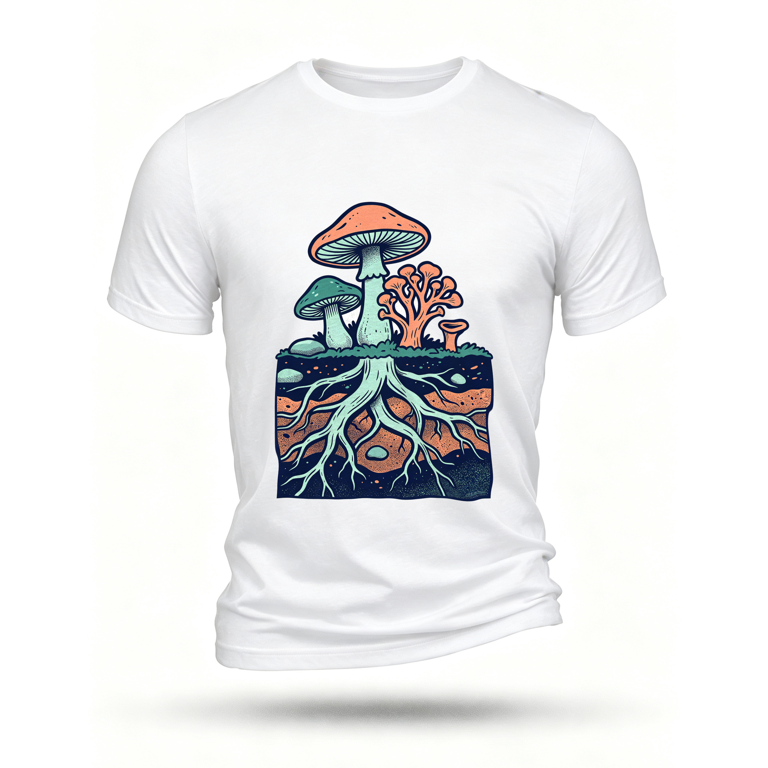 White T-shirt, front print