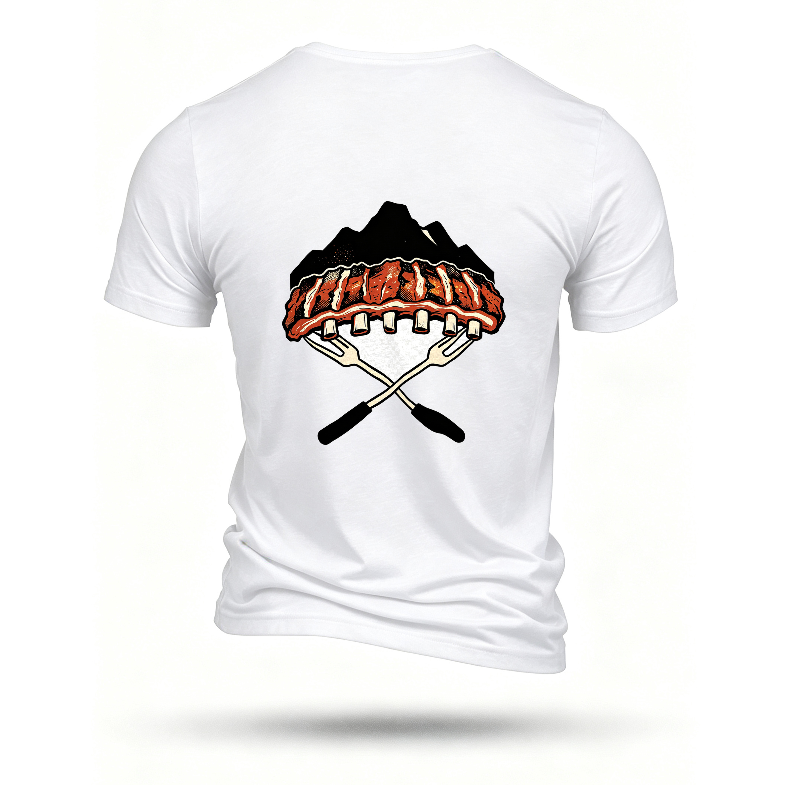 White T-shirt, back print