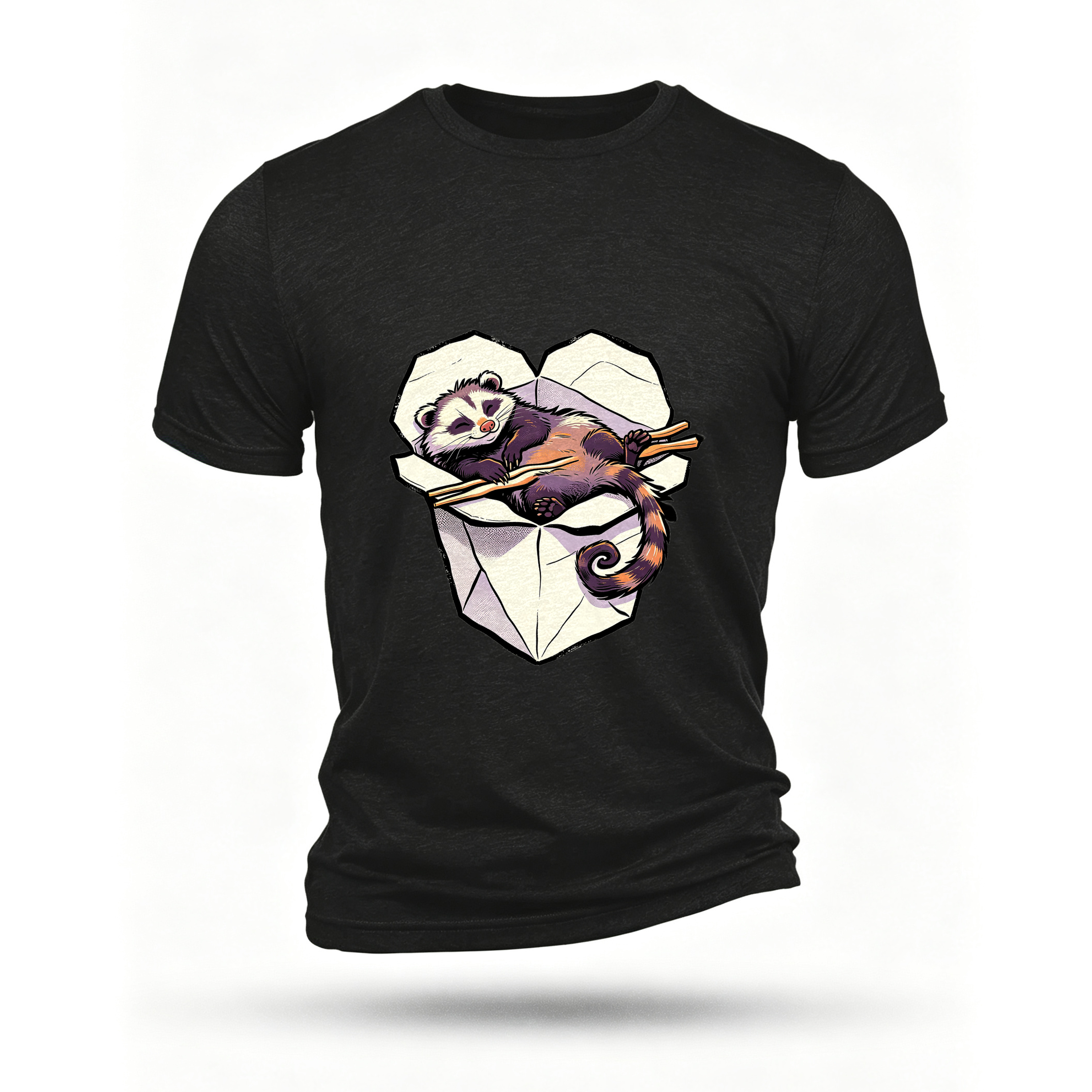 Black T-shirt, front print