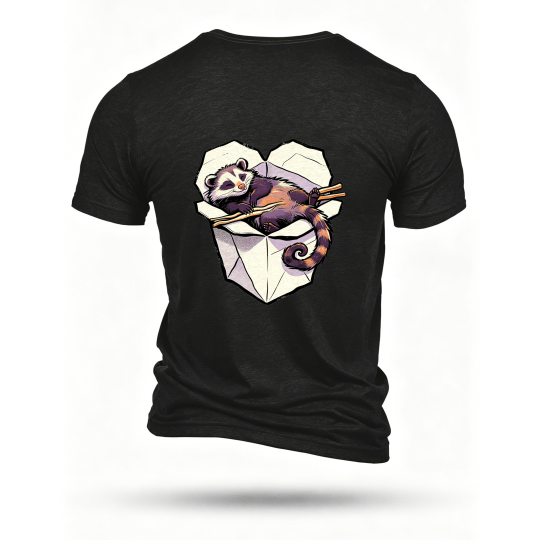 Black T-shirt, back print
