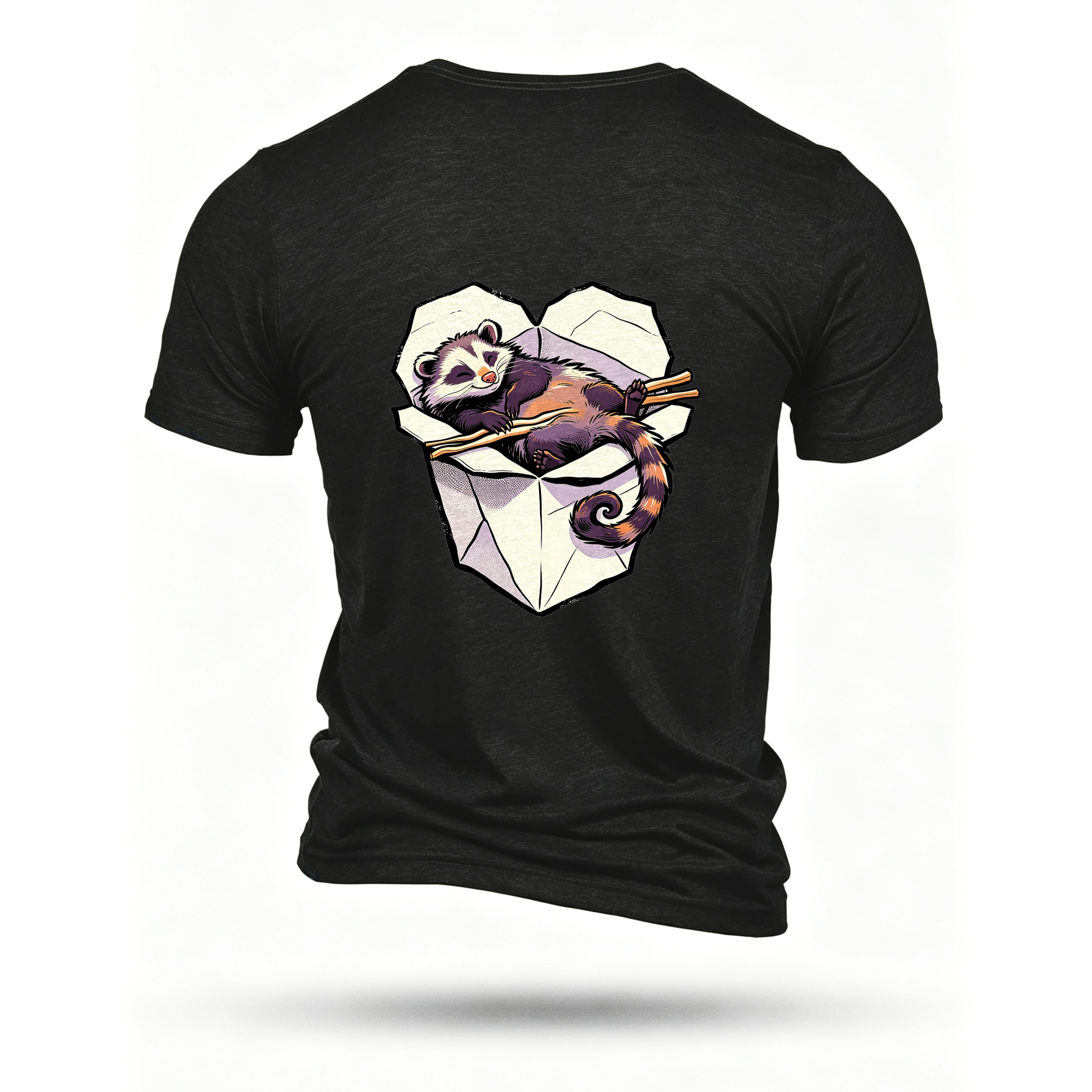 Black T-shirt, back print