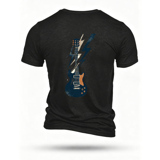 Black T-shirt, back print