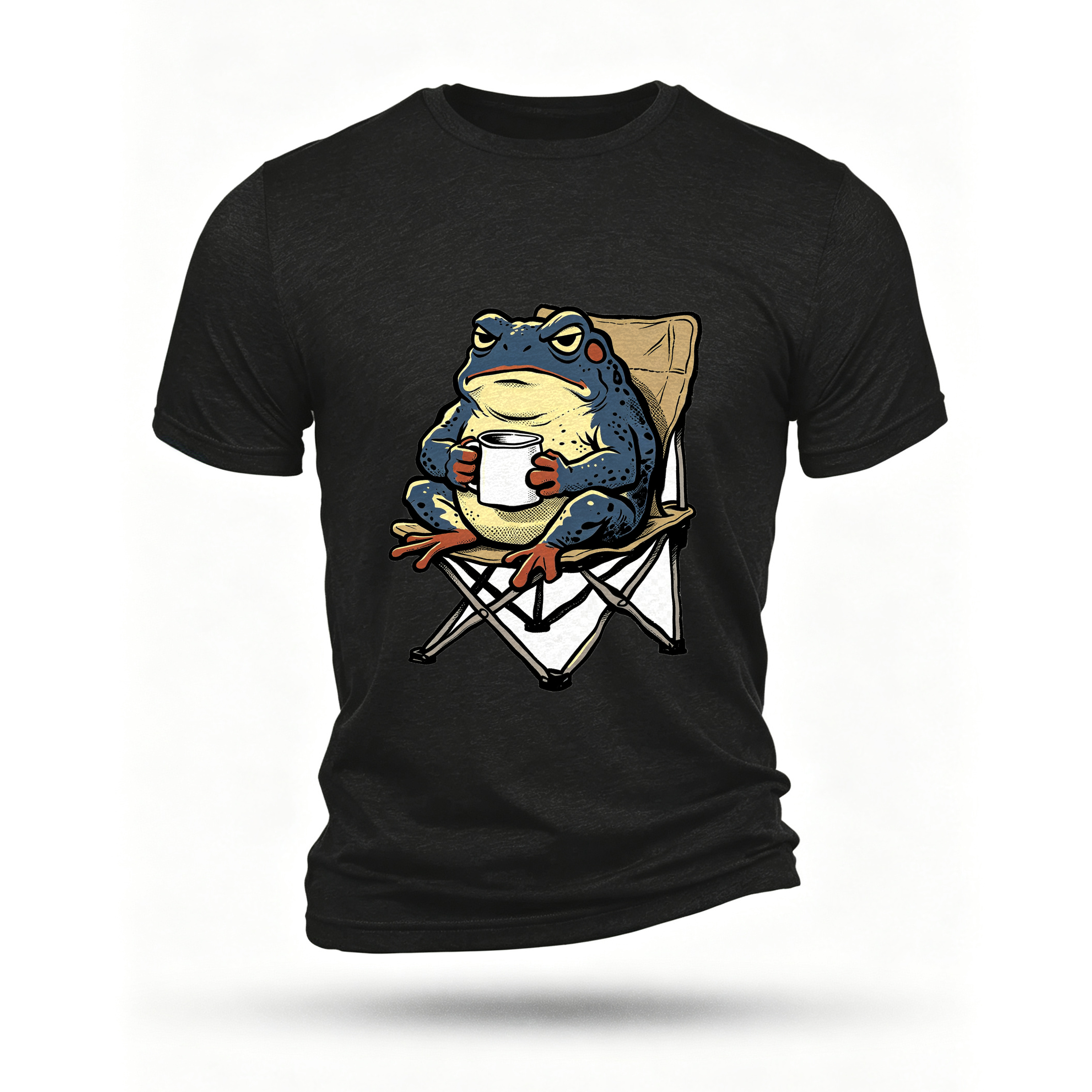 Black T-shirt, front print