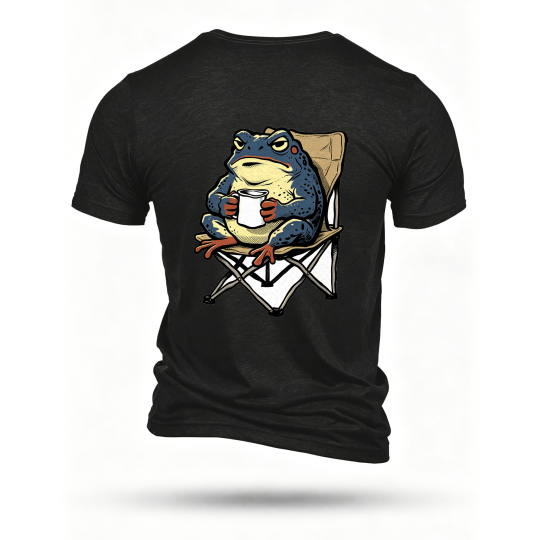 Black T-shirt, back print
