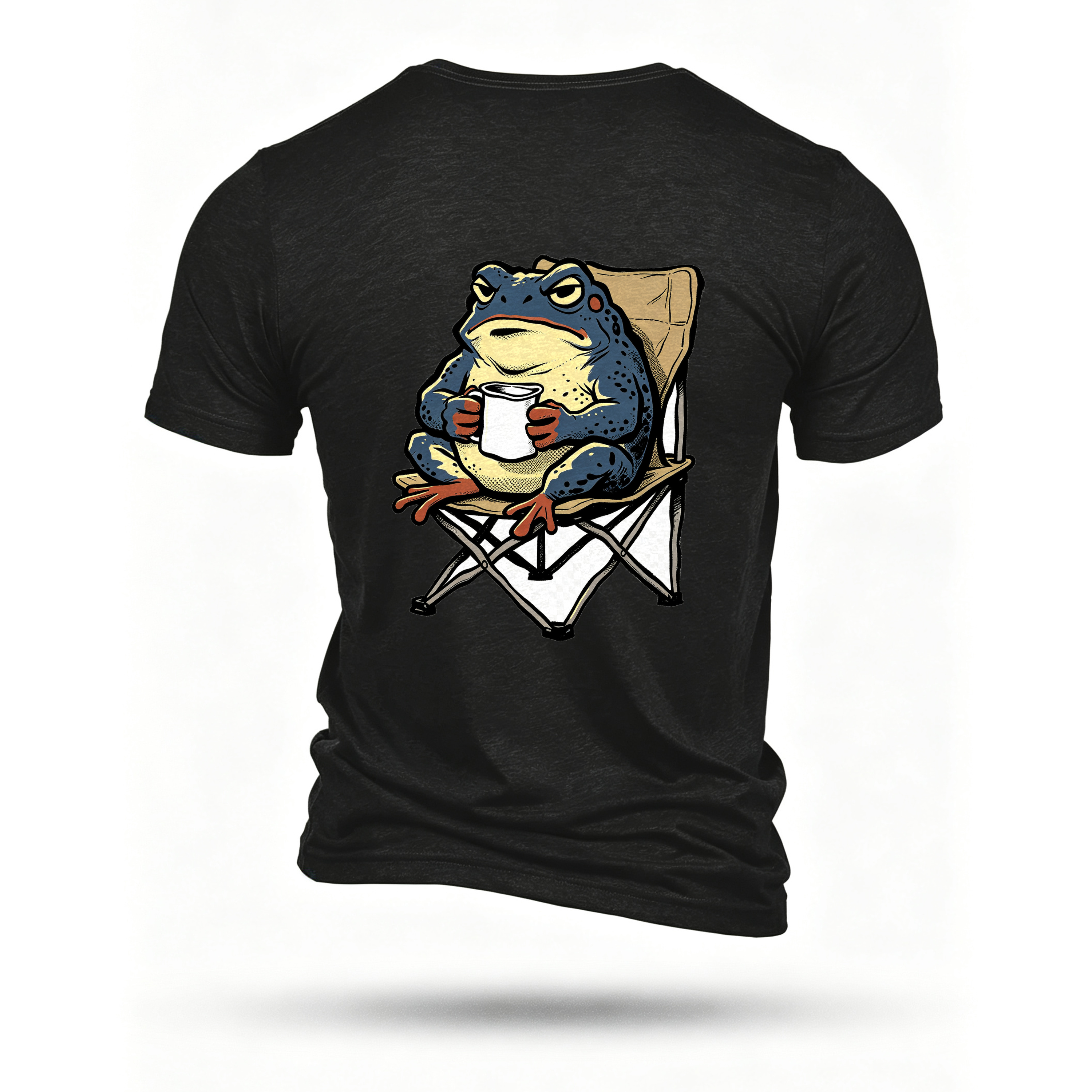 Black T-shirt, back print