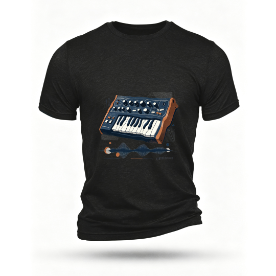 Black T-shirt, front print
