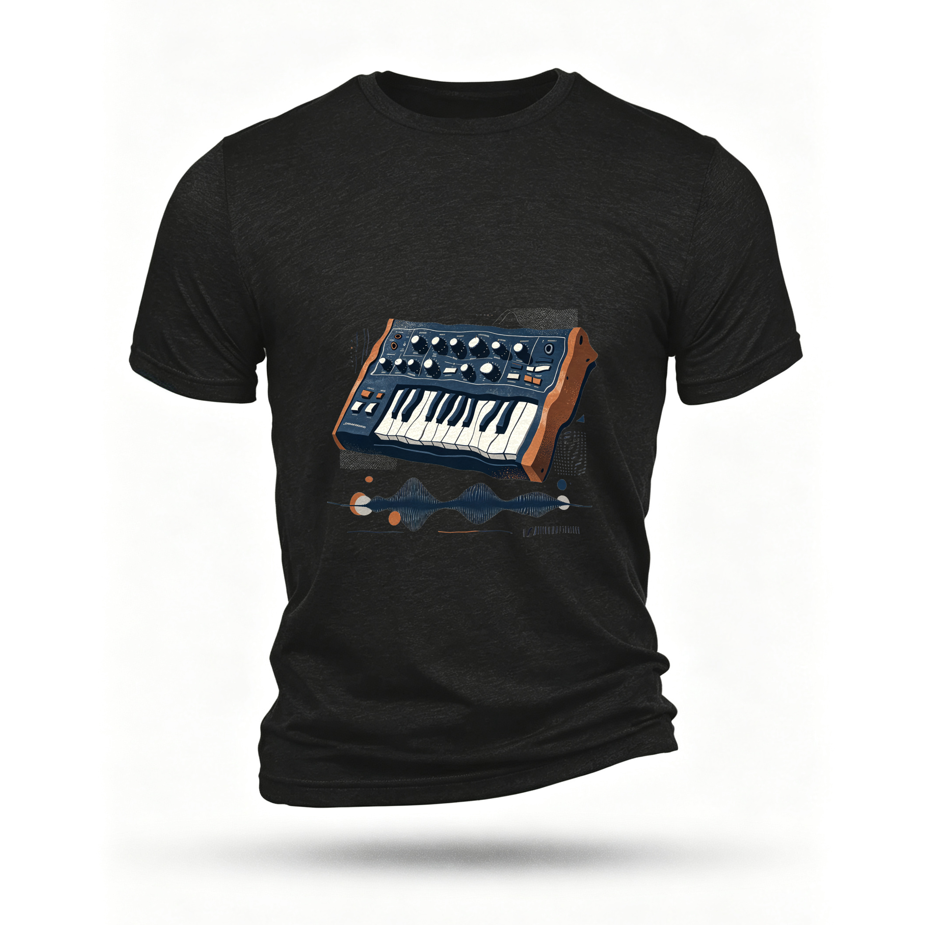 Black T-shirt, front print