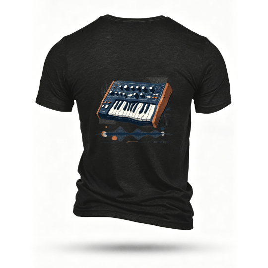 Black T-shirt, back print