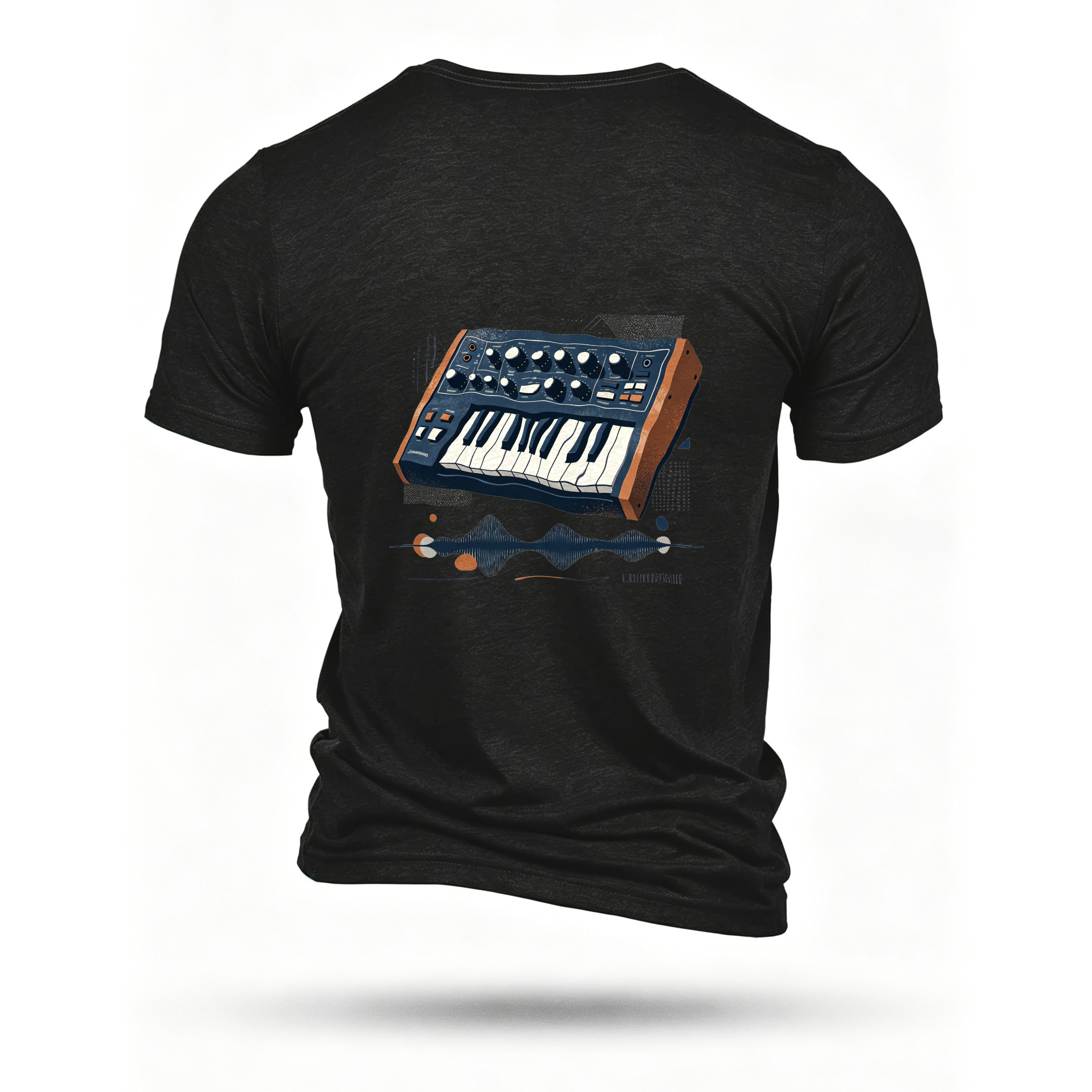 Black T-shirt, back print