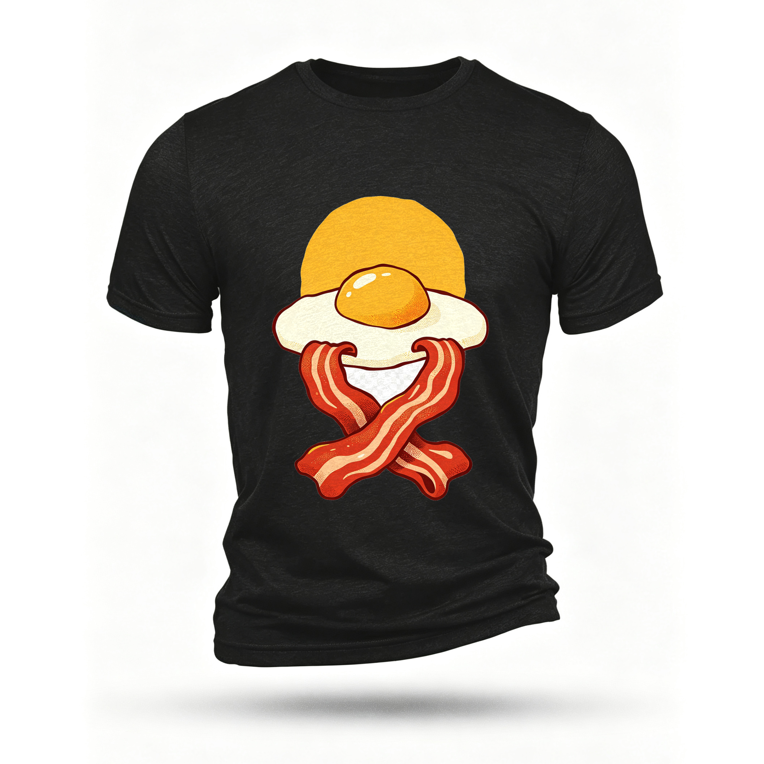 Black T-shirt, front print