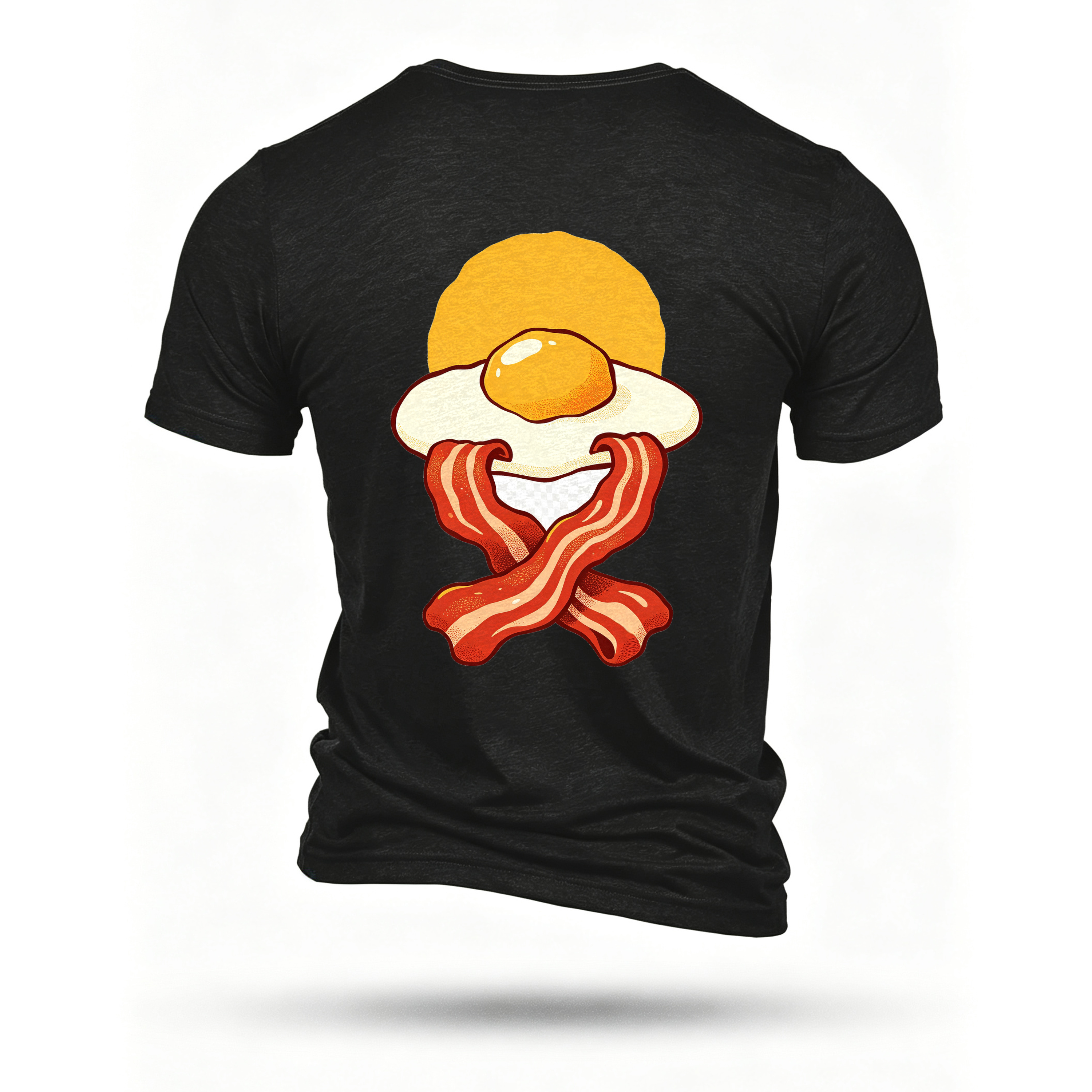 Black T-shirt, back print